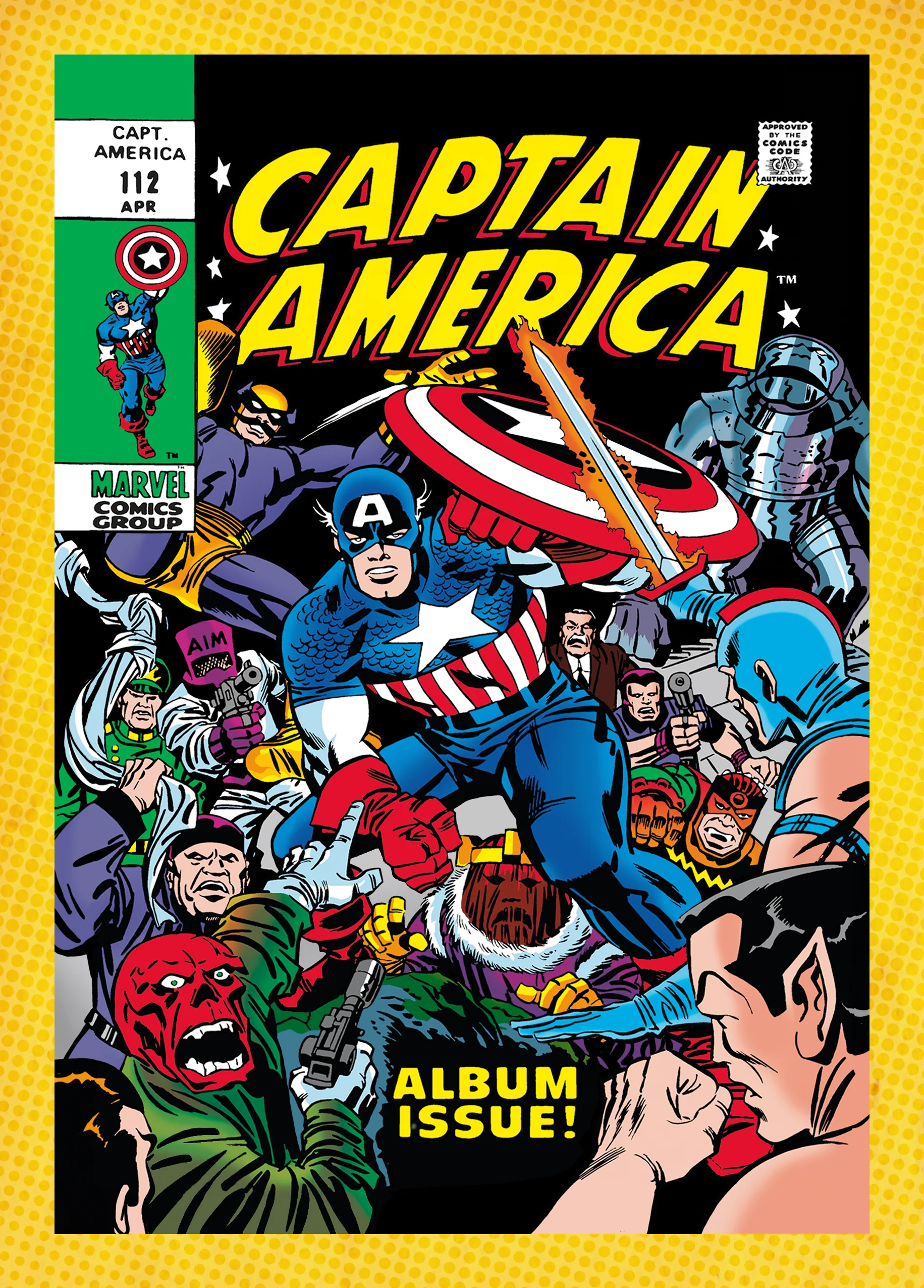 Personalised MARVEL Captain America Comic Book Father's Day Card