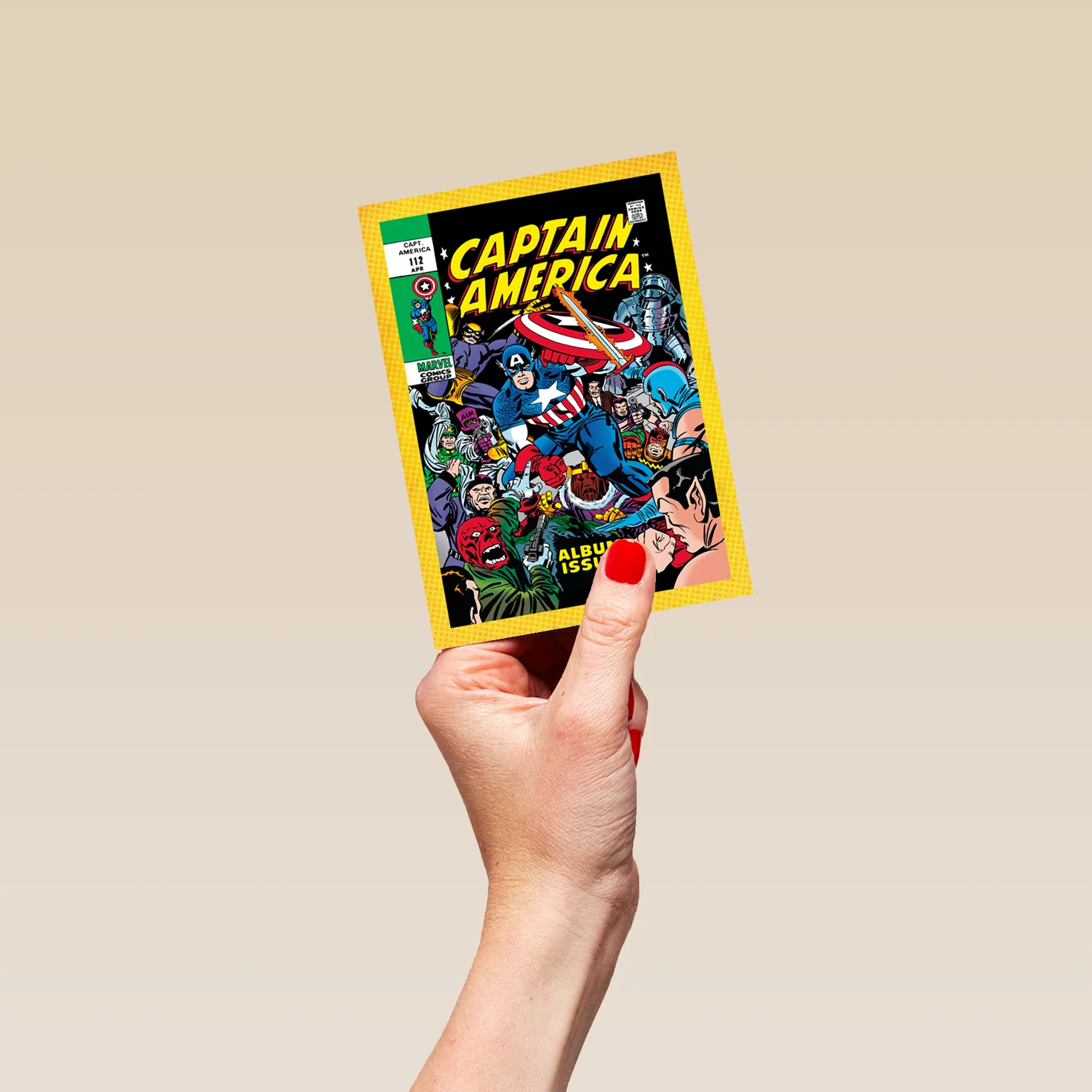 Personalised MARVEL Captain America Comic Book Father's Day Card - Image 4
