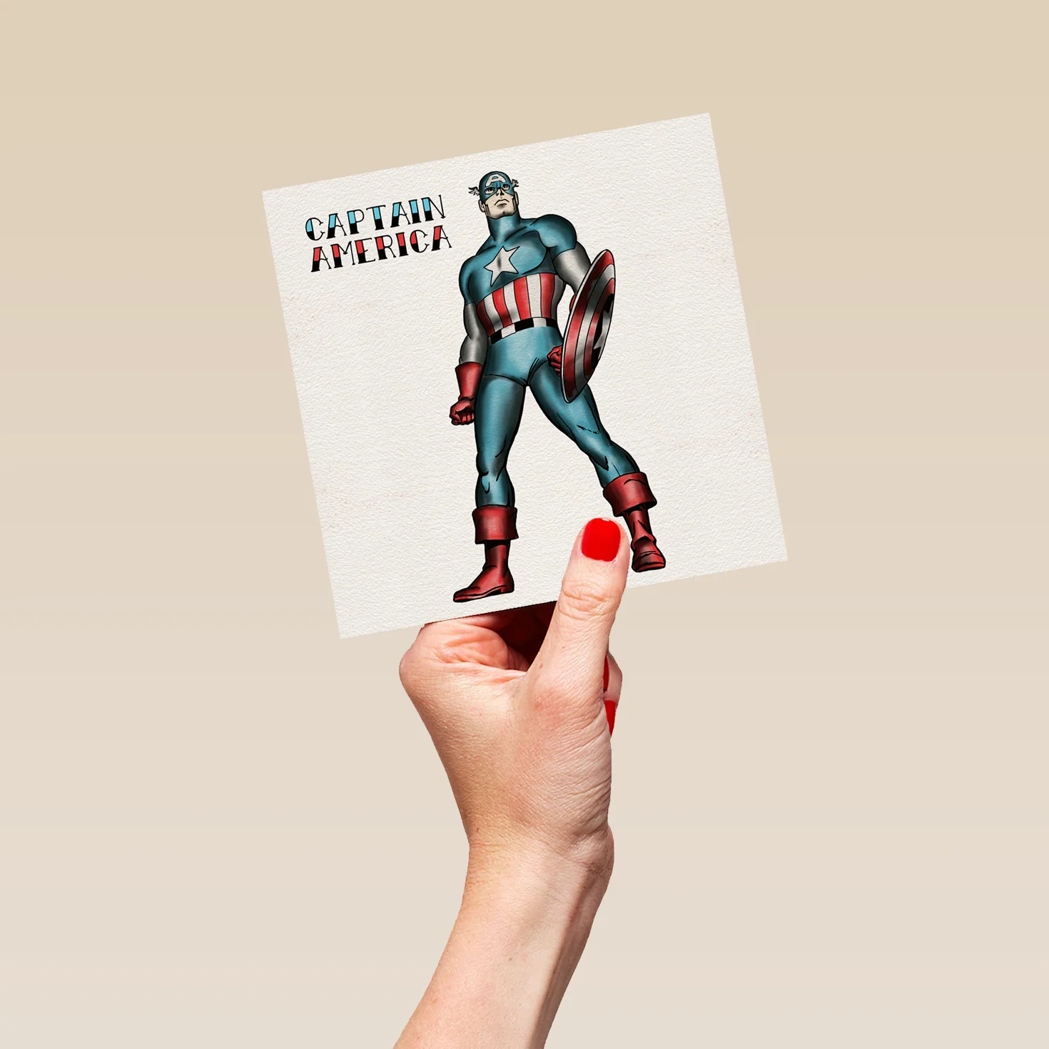 Personalised Marvel Captain America Hero Birthday Card - Image 5