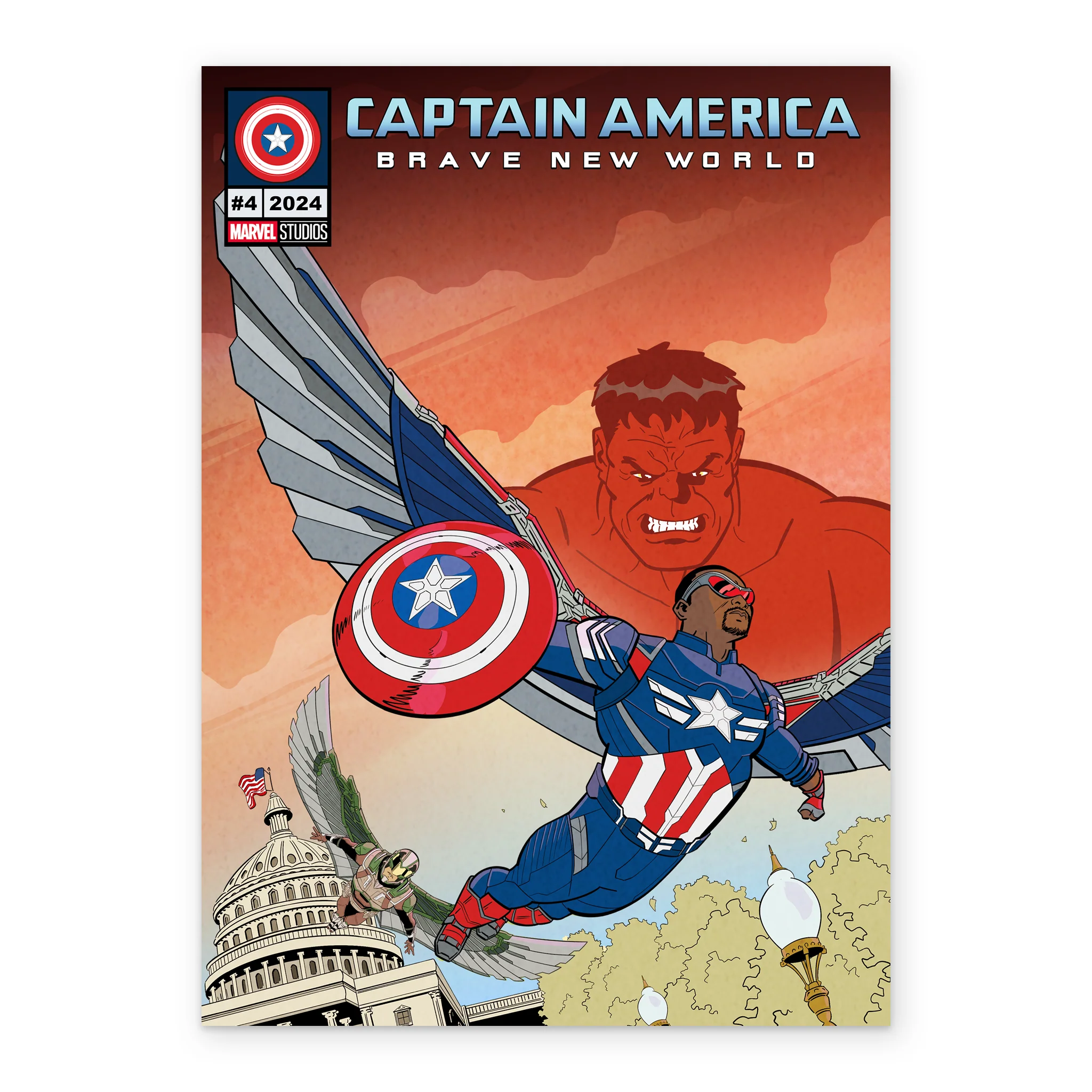 Personalised MARVEL Captain America & Red Hulk Birthday Card - Image 2