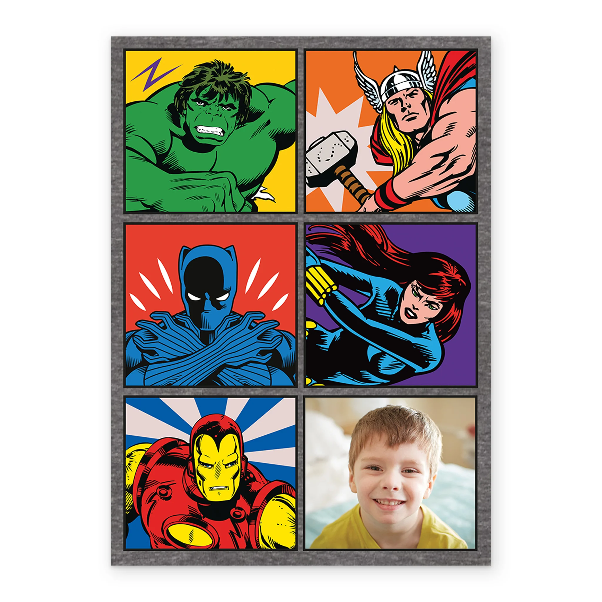 Personalised Marvel Comics Photo Superheroes Birthday Card - Image 2