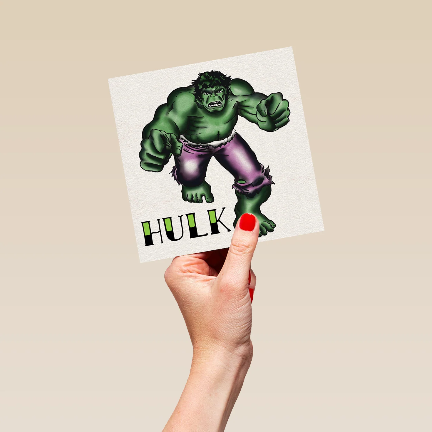 Personalised Marvel Incredible Hulk Hero Birthday Card - Image 5
