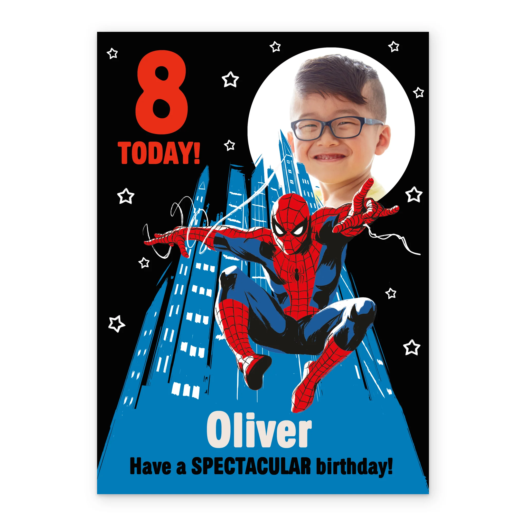 Personalised MARVEL Spider-Man Photo Upload Birthday Card - Image 2
