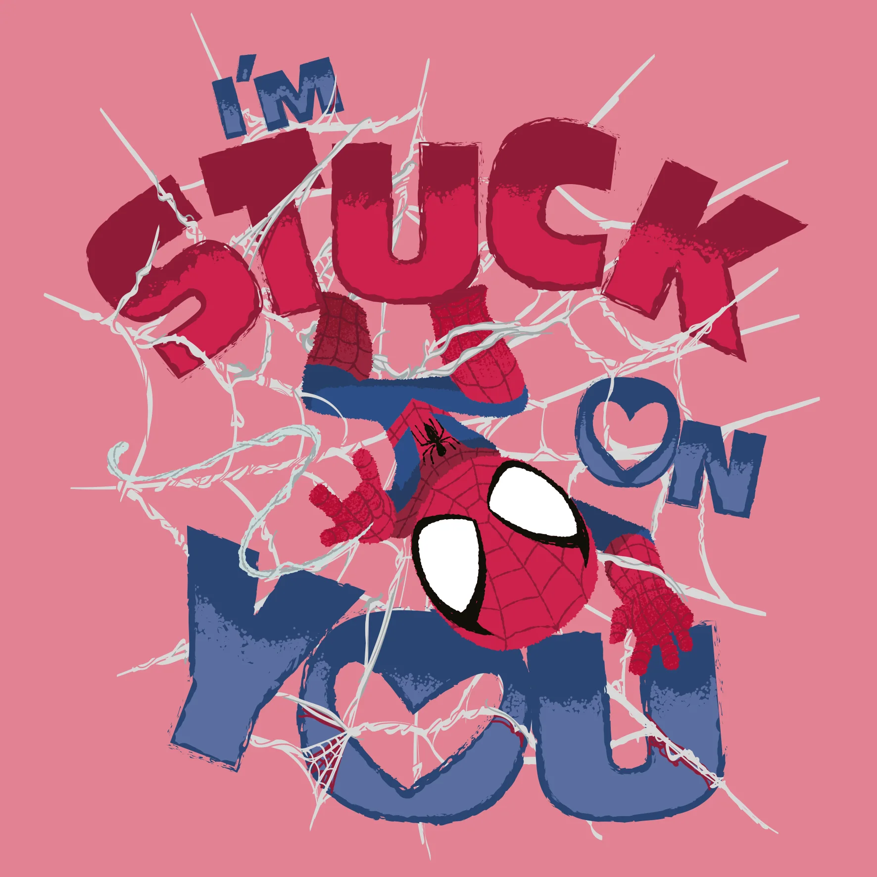 Personalised MARVEL Spider-Man 'Stuck On You' Valentine's Day Card