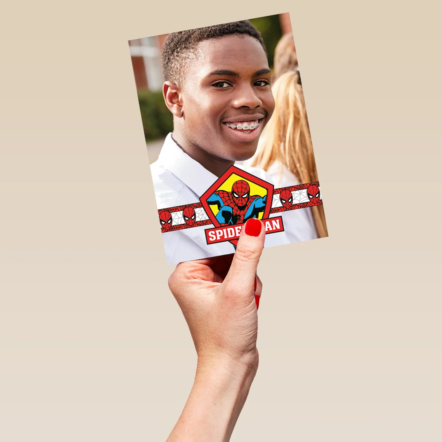 Personalised Marvel Spider-Man Photo Birthday Card For Him - Image 5