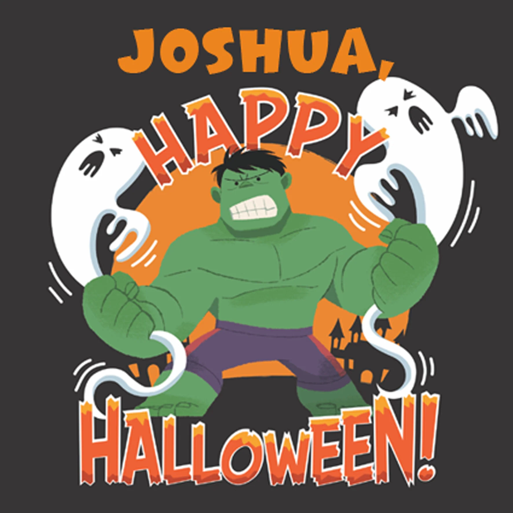 Personalised MARVEL The Hulk Halloween Card