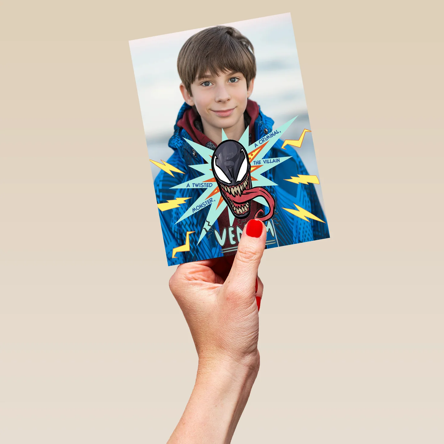 Personalised Marvel Venom 2 Photo Birthday Card - Image 5
