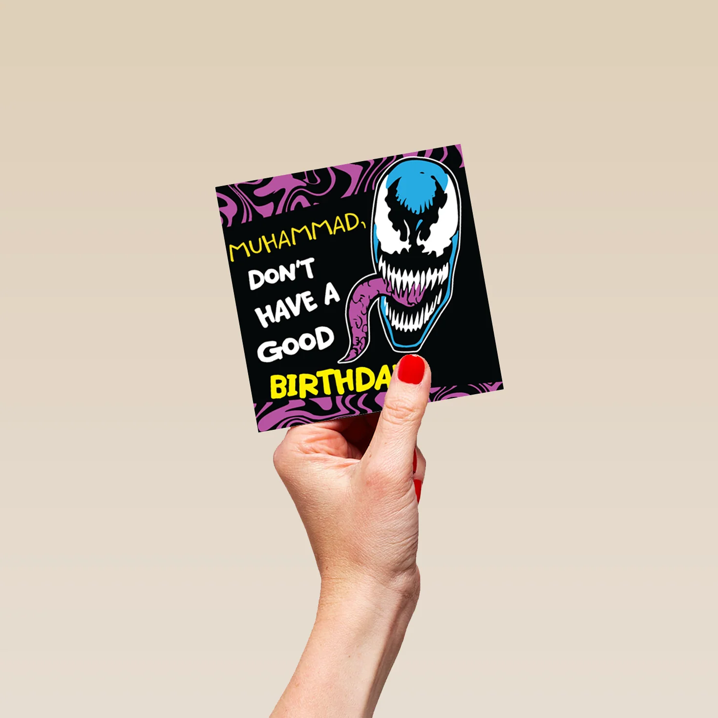 Personalised Marvel Venom Bad Birthdays Card - Image 4