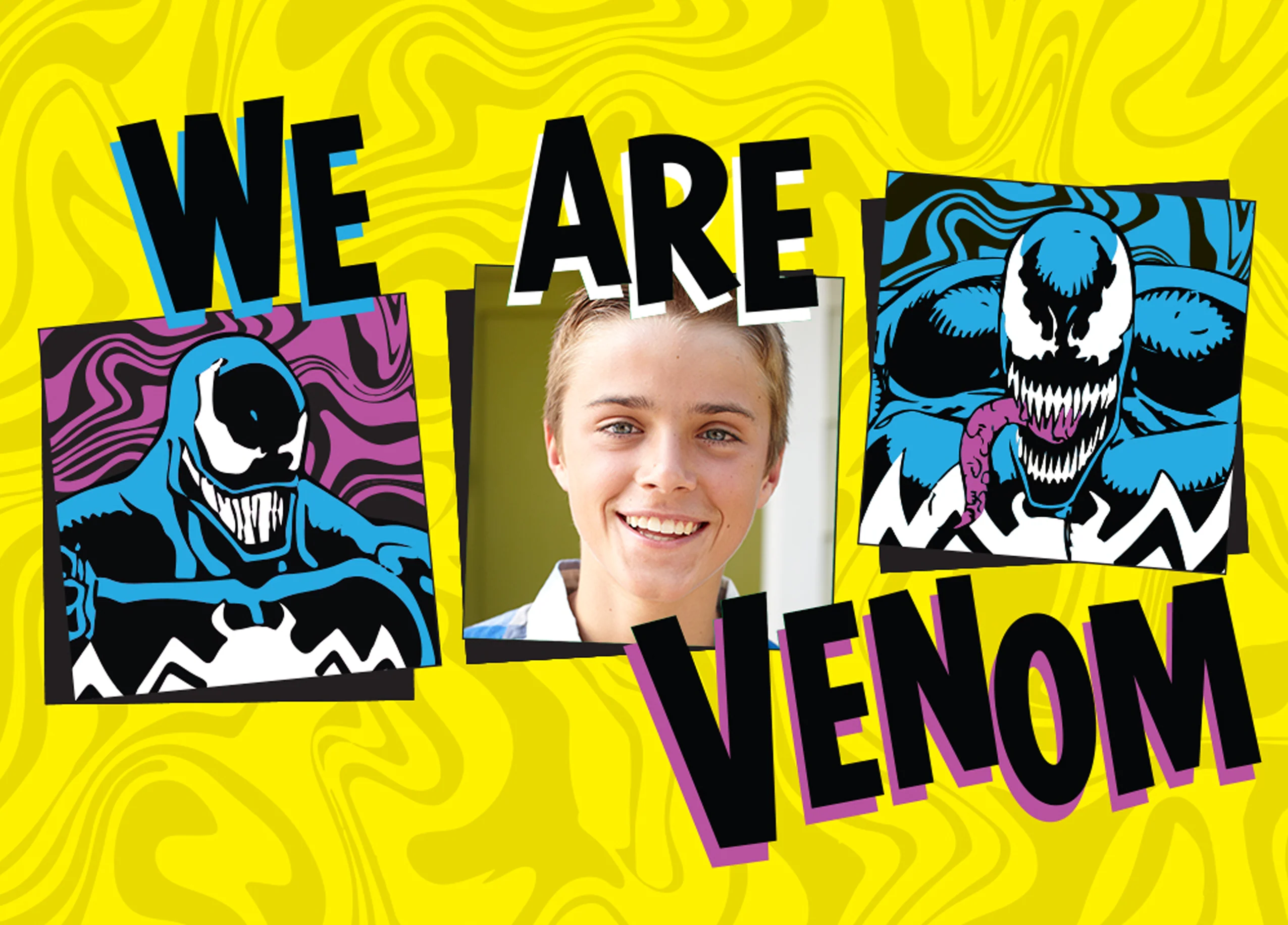 Personalised Marvel Venom Photo Birthday Card
