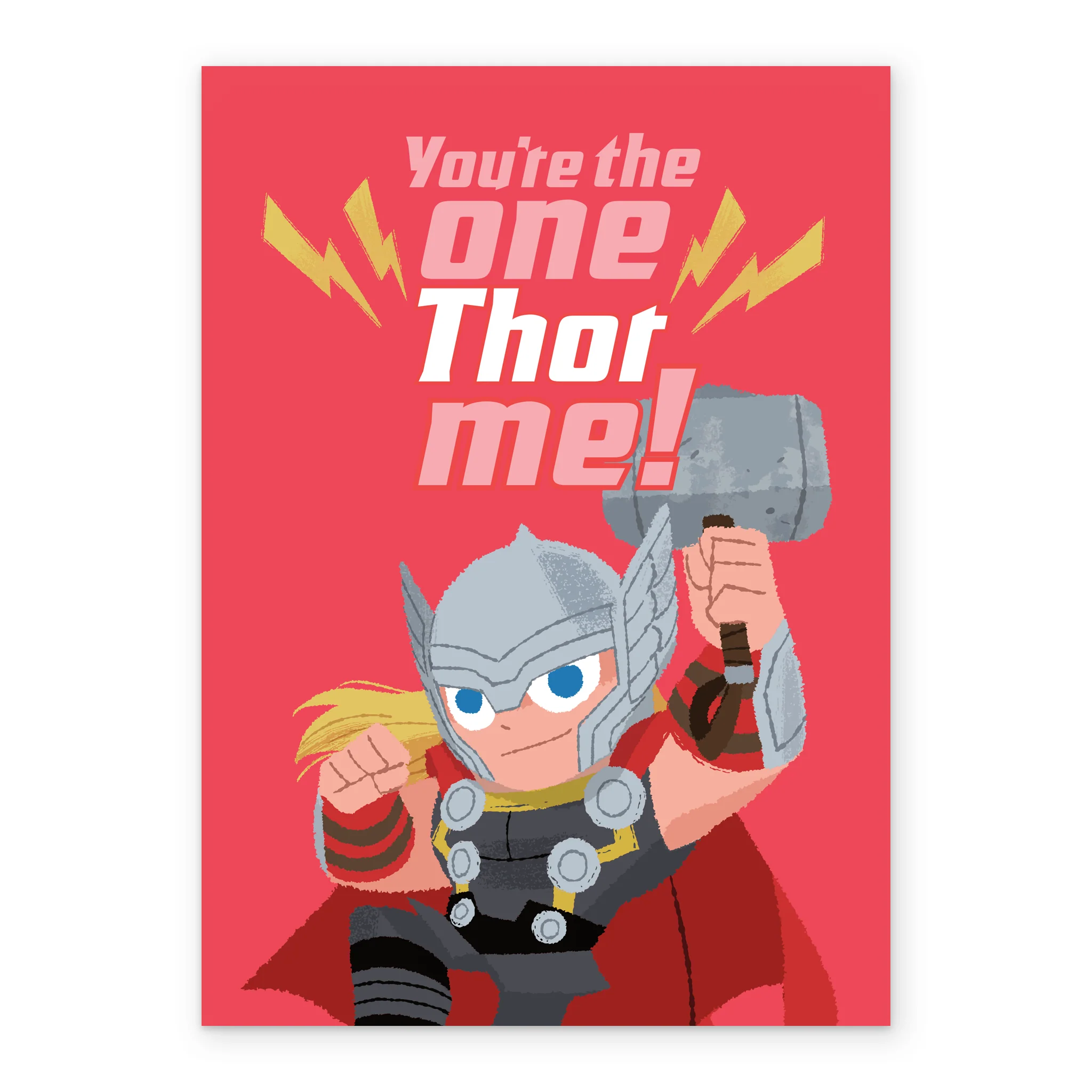 Personalised MARVEL 'You're the one Thor me' Valentine's Day Card - Image 2