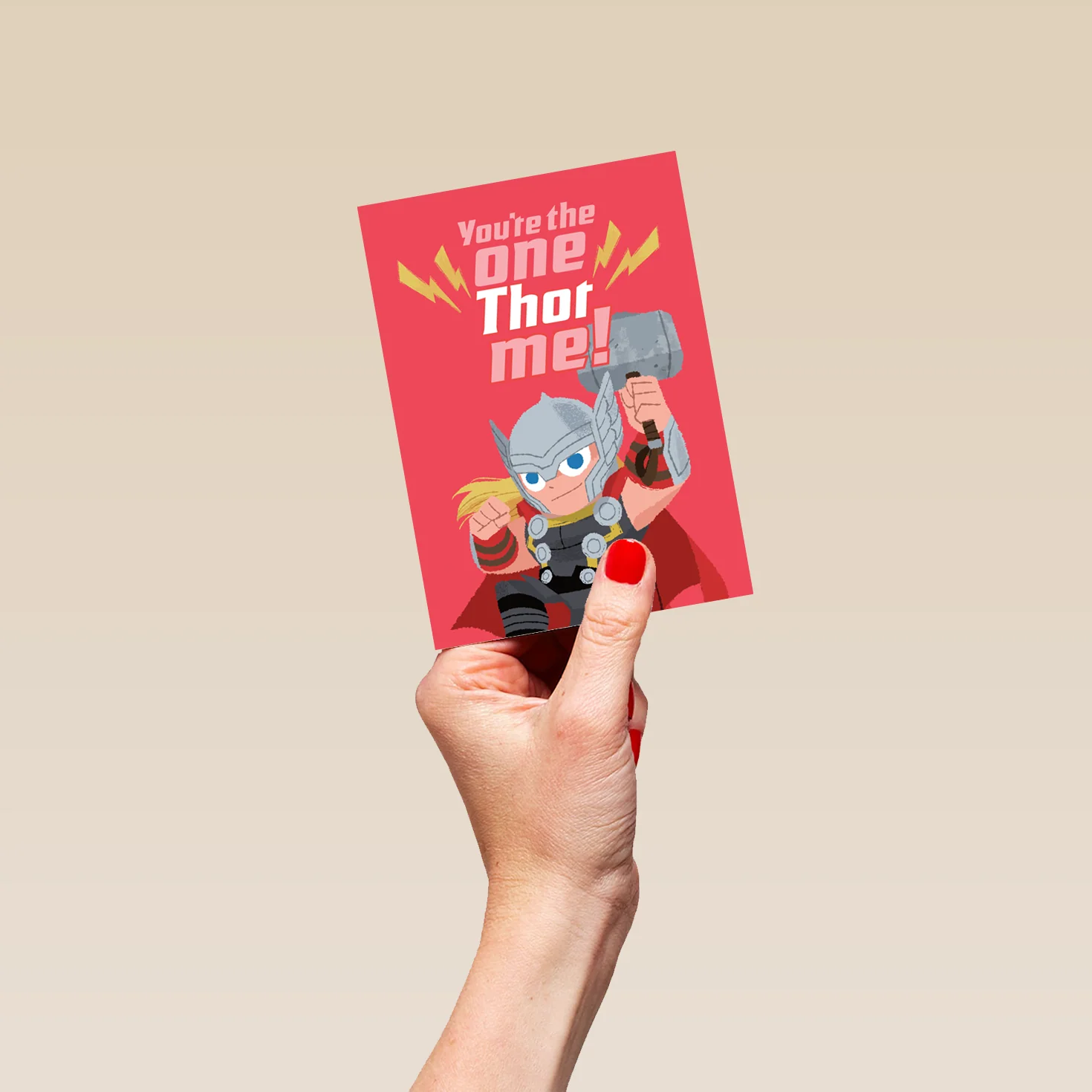 Personalised MARVEL 'You're the one Thor me' Valentine's Day Card - Image 4