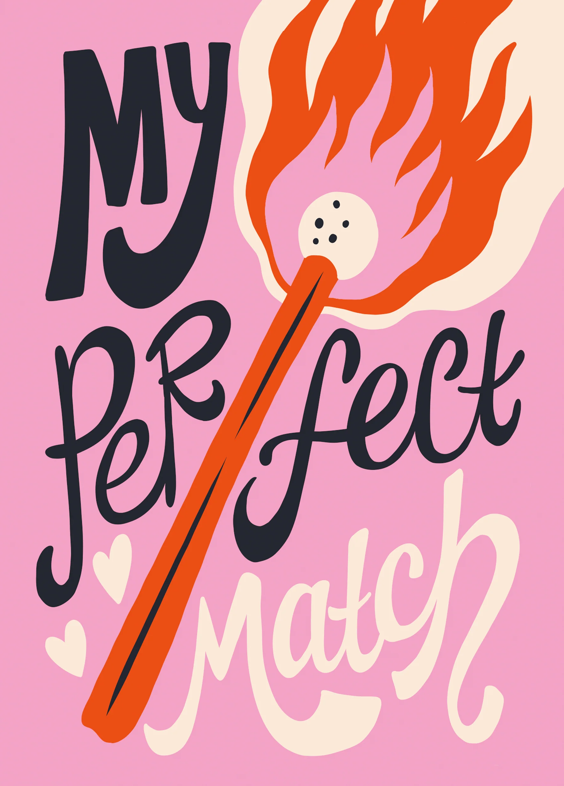 Personalised Match on Fire Valentine's Day Card
