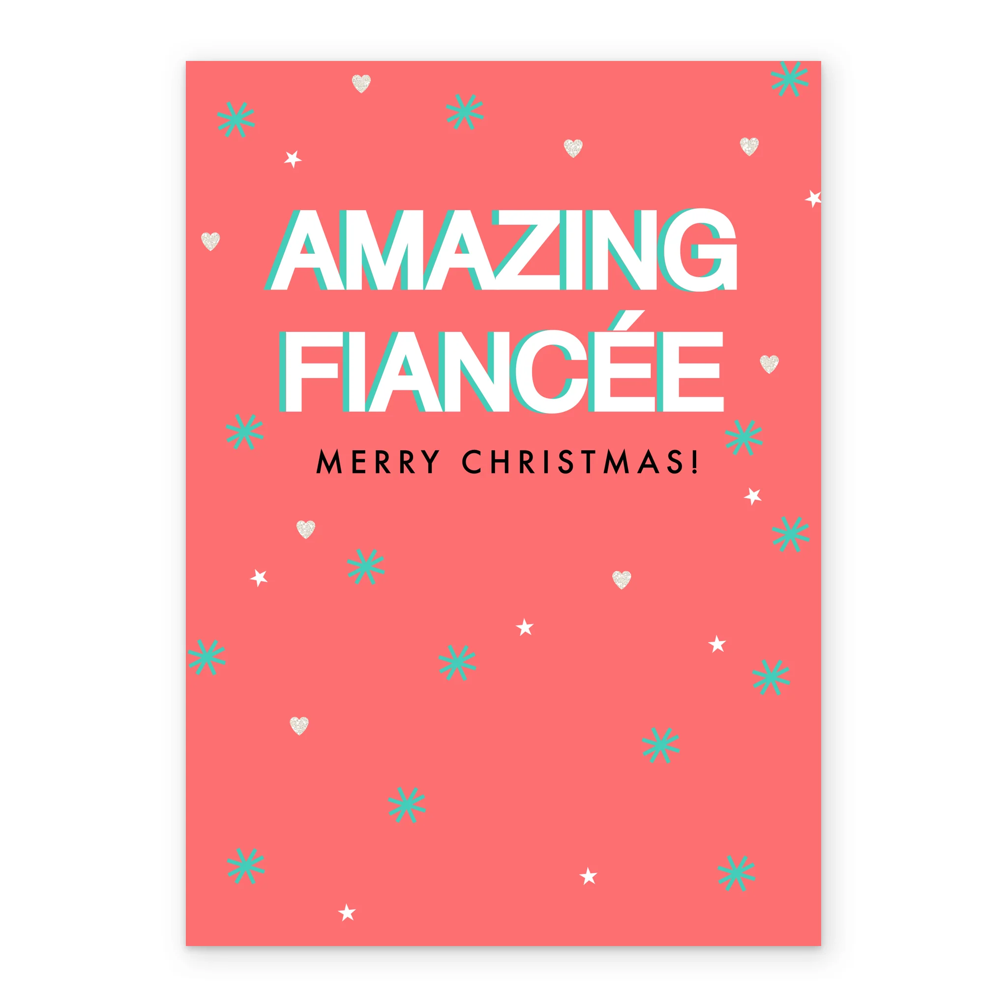Personalised Merry Christmas Fianceé Card - Image 2