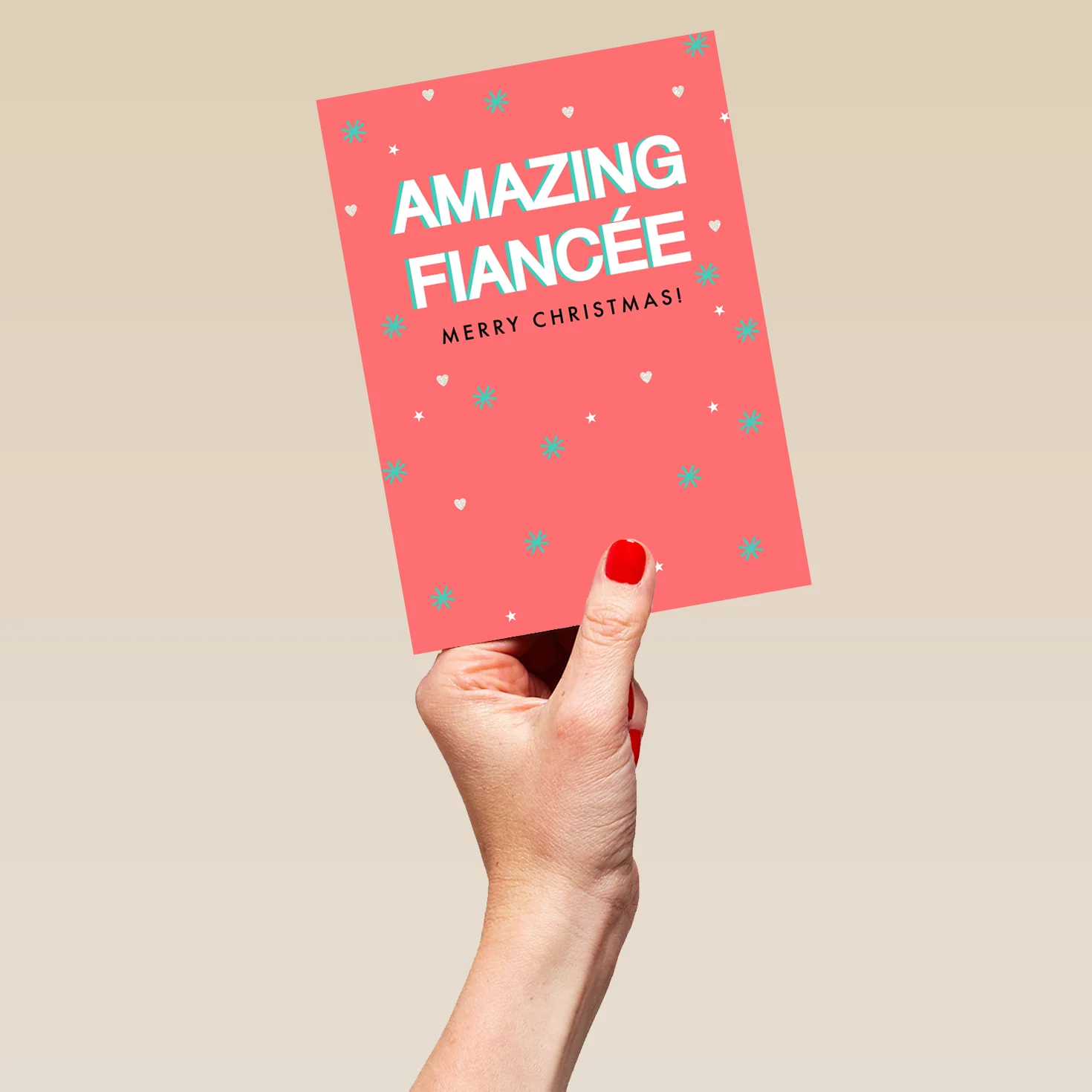Personalised Merry Christmas Fianceé Card - Image 5