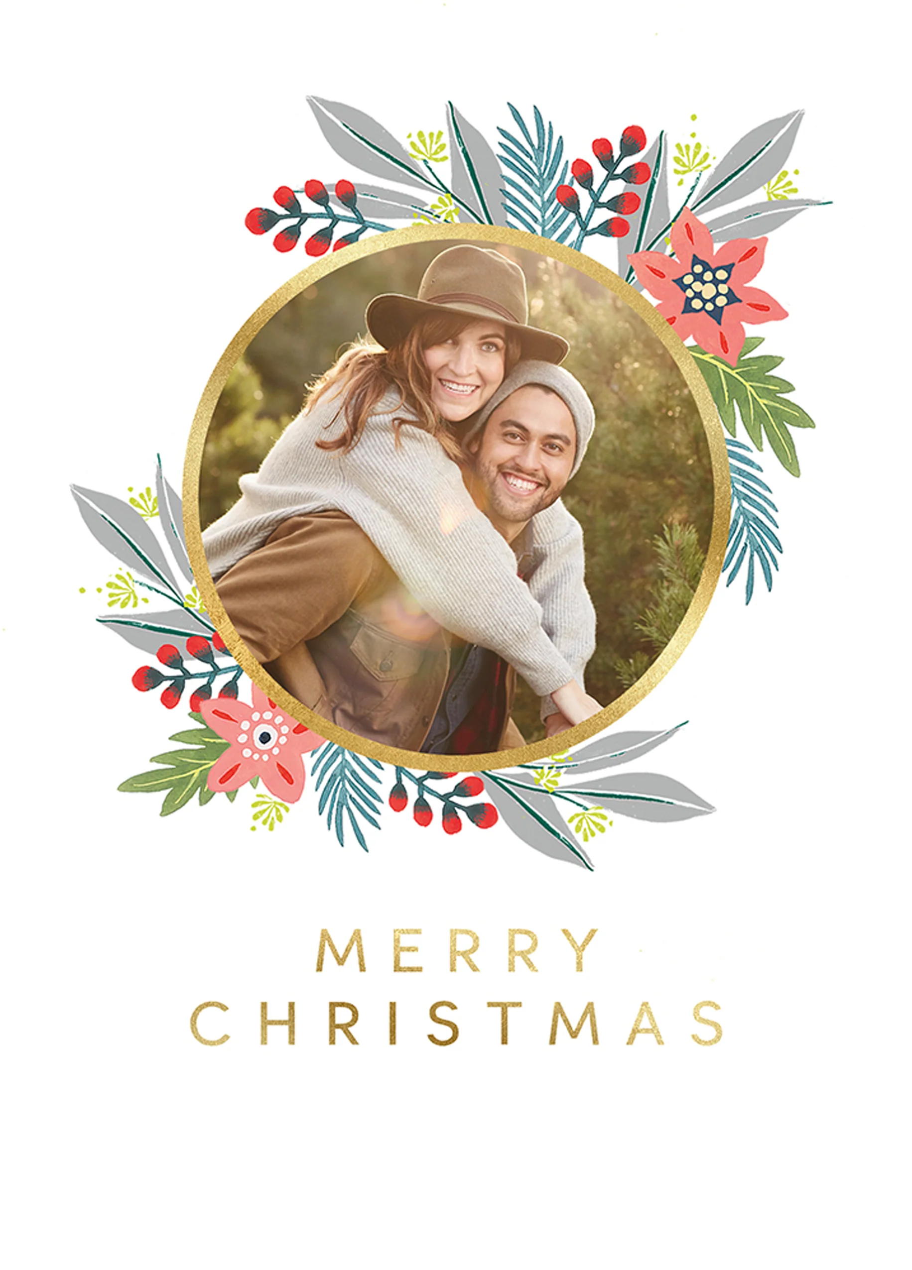 Personalised Merry Christmas Photo Upload Card