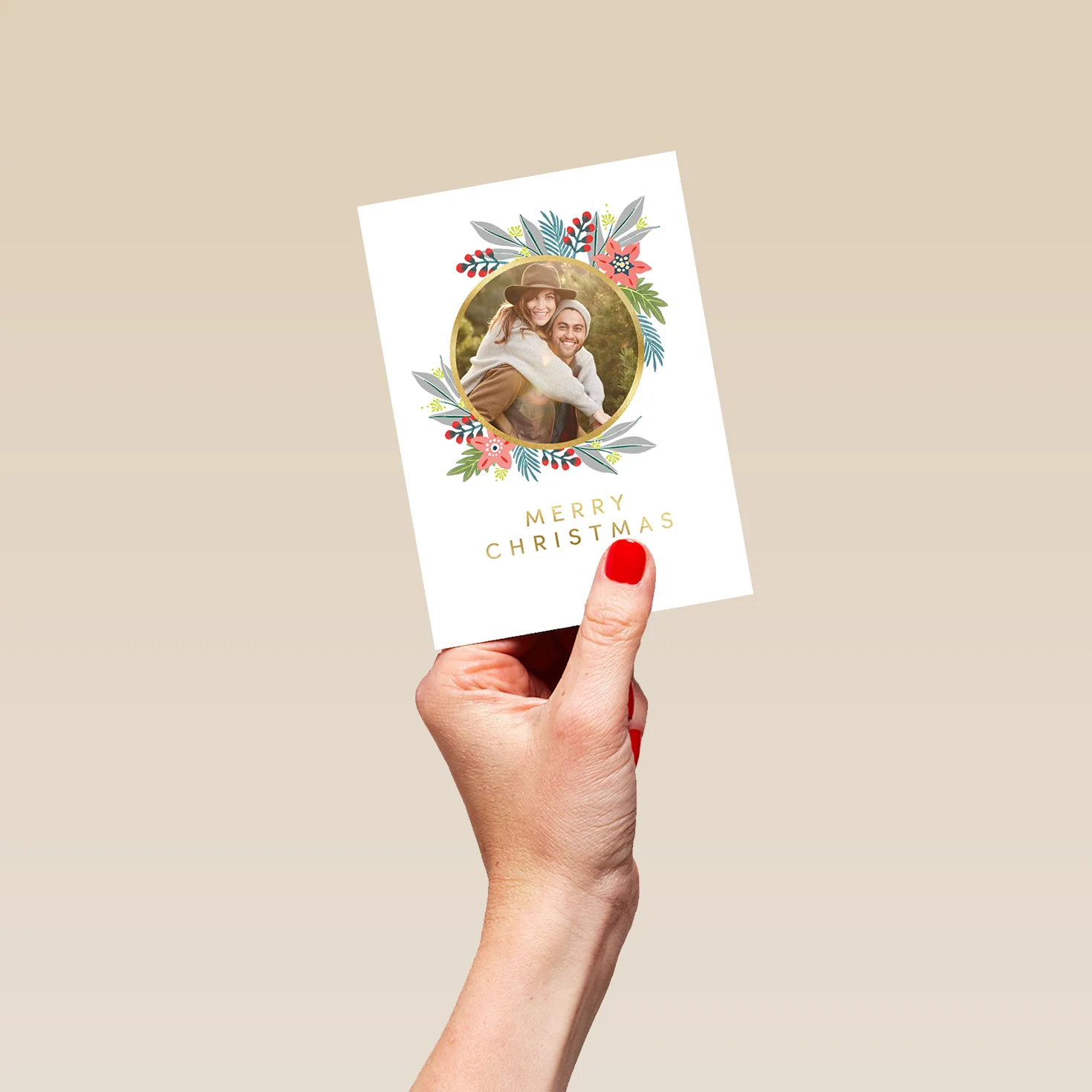 Personalised Merry Christmas Photo Upload Card - Image 4