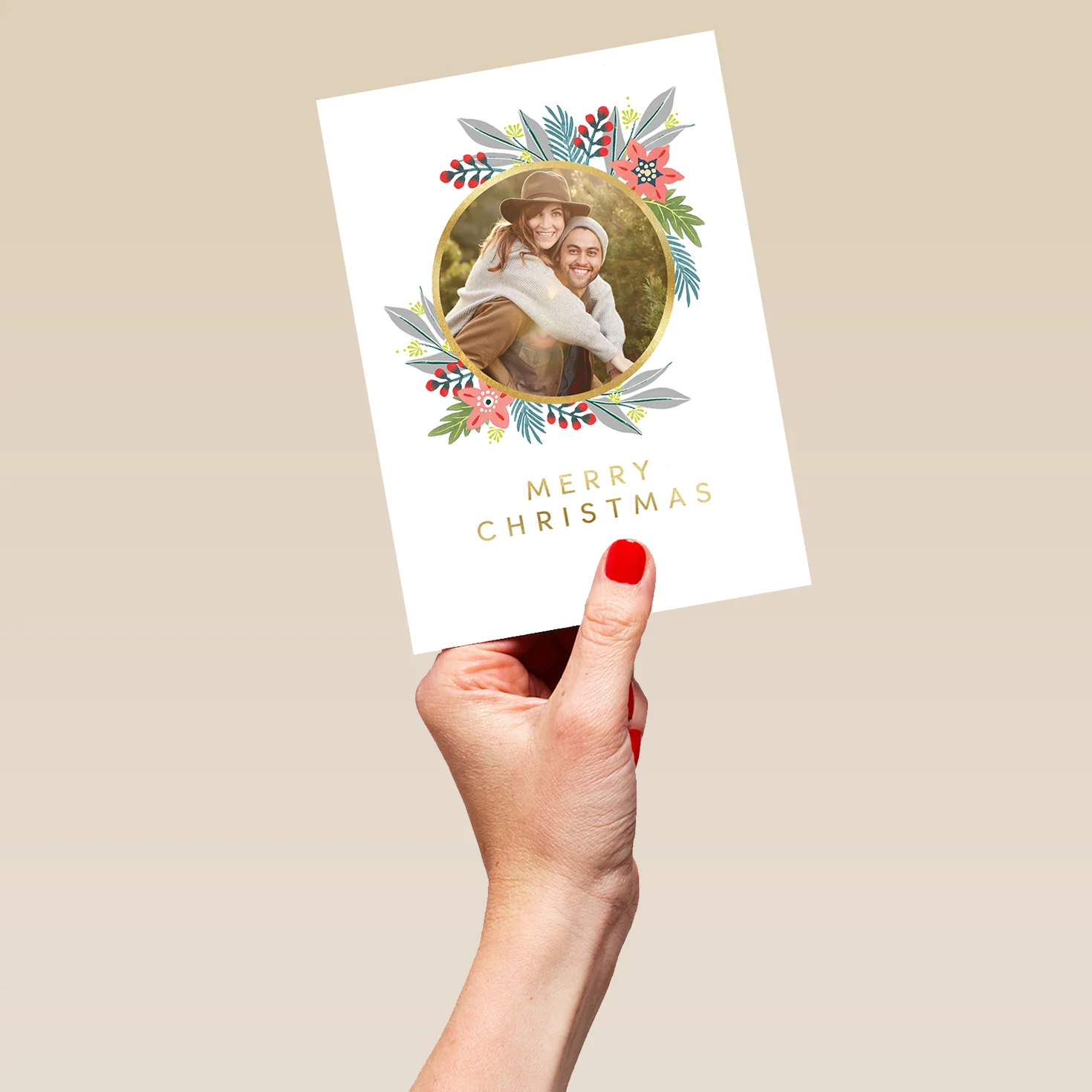Personalised Merry Christmas Photo Upload Card - Image 5