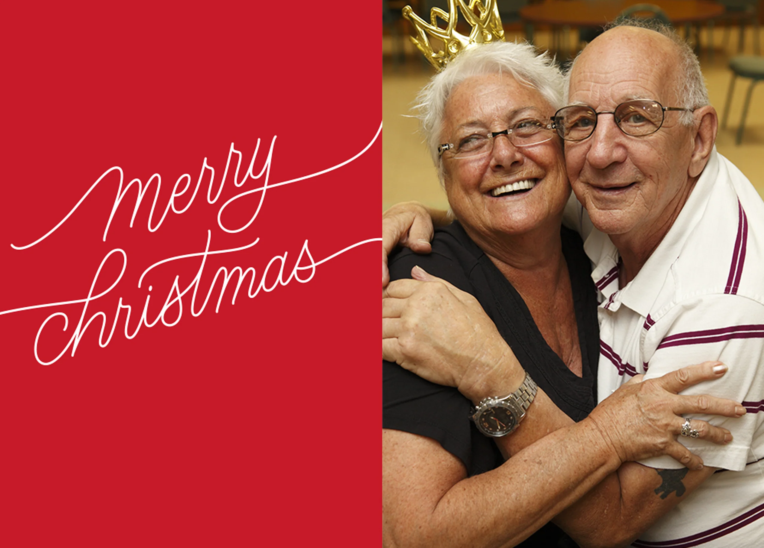 Personalised Merry Christmas Red Photo Christmas Card