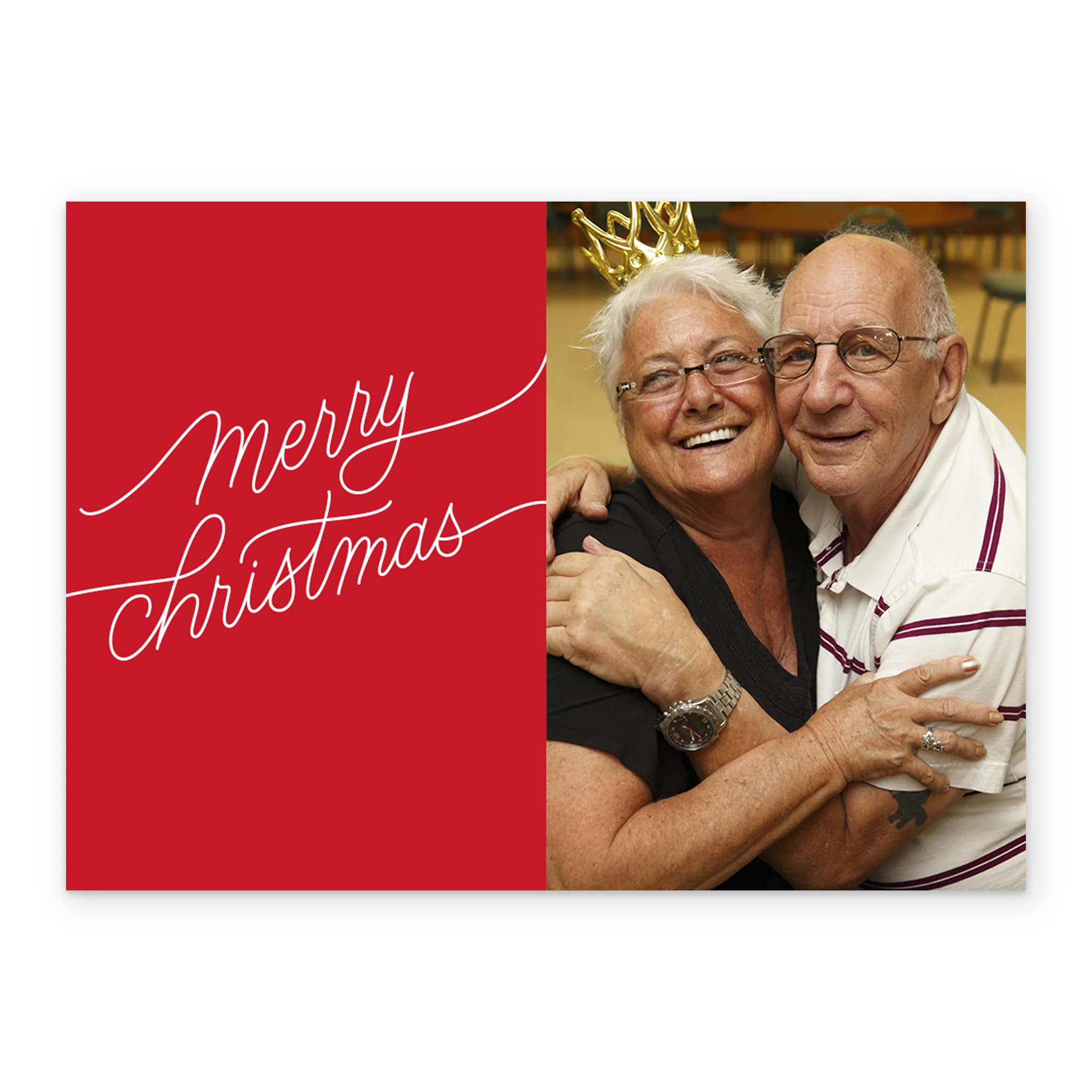 Personalised Merry Christmas Red Photo Christmas Card - Image 2