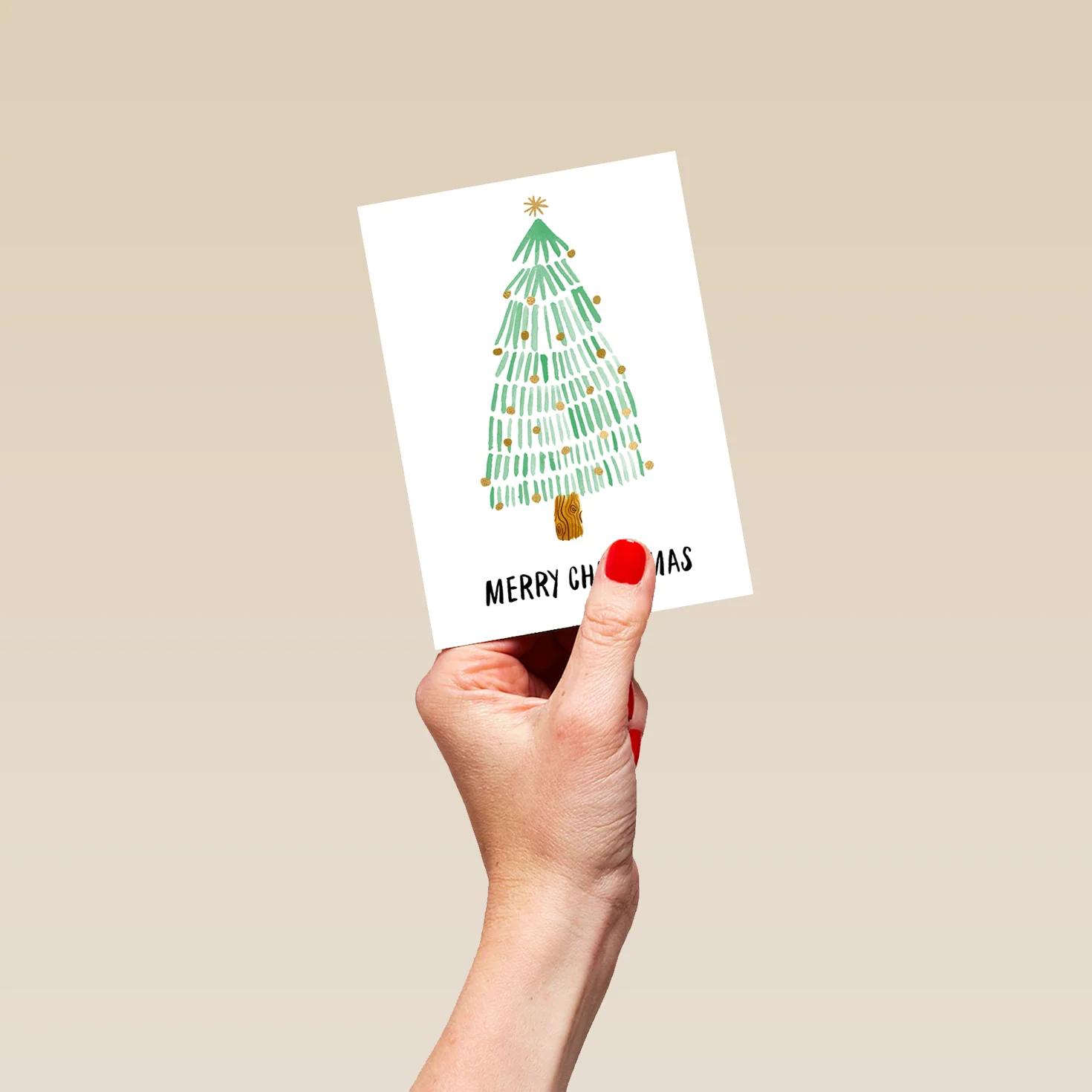 Personalised Merry Christmas Tree Card - Image 4