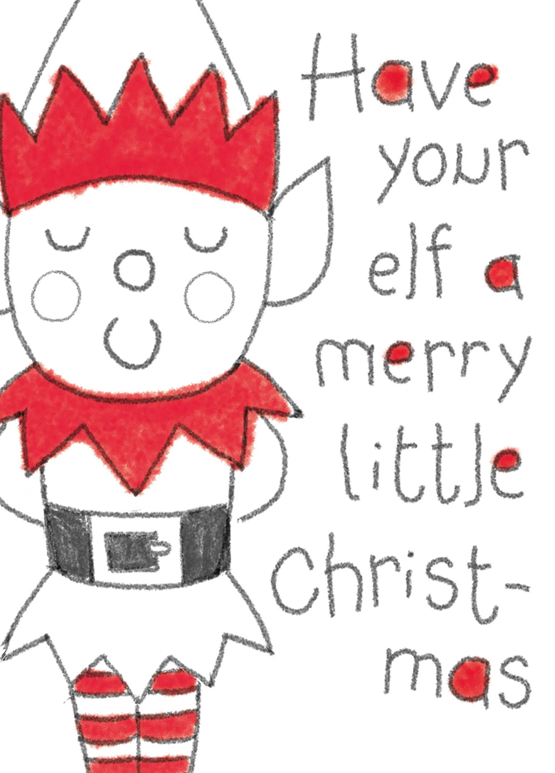 Personalised Merry Elf Christmas Card