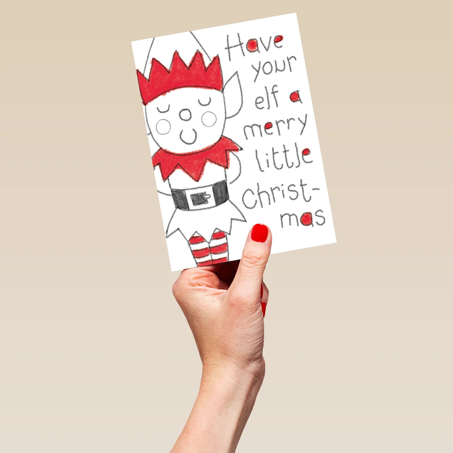 Personalised Merry Elf Christmas Card - Image 5