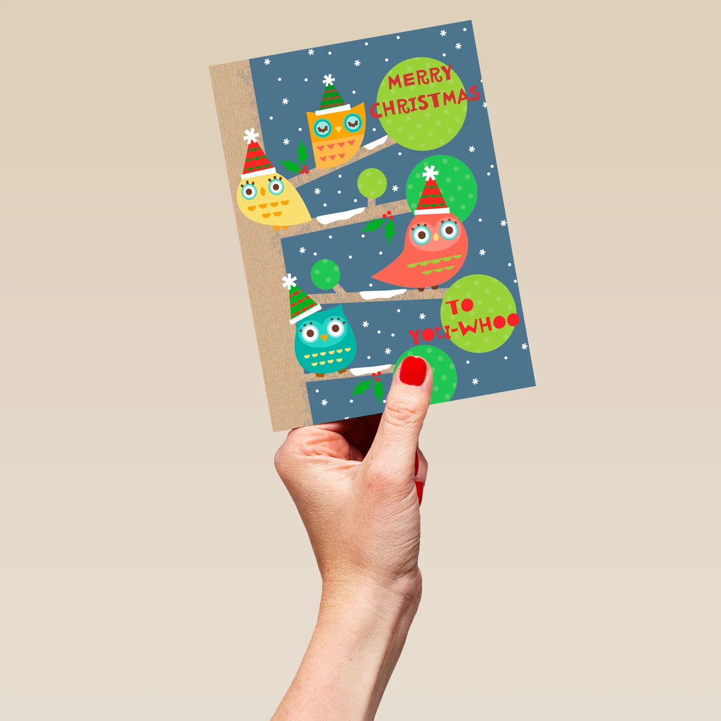 Personalised Merry Owls Christmas Card - Image 5