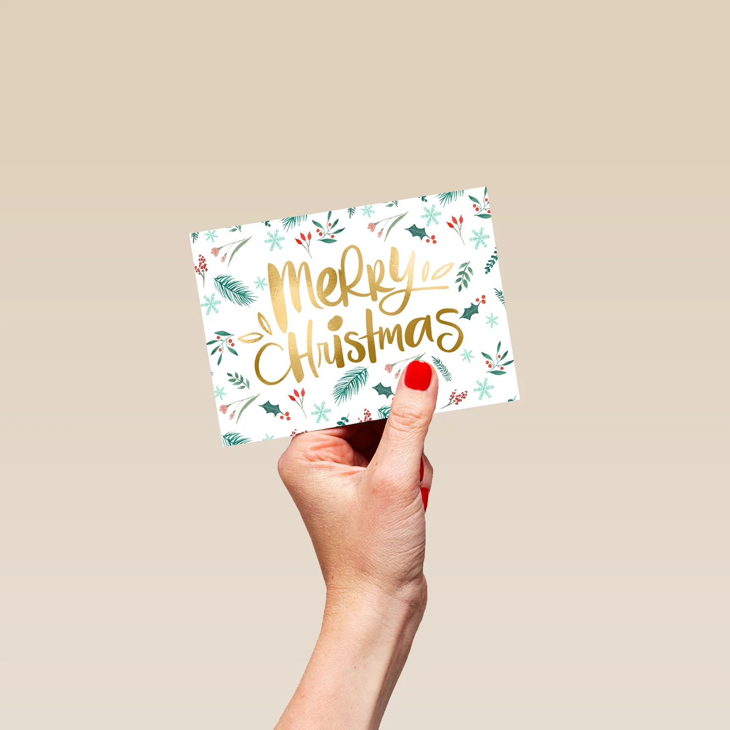 Personalised Merry Winter Festive Christmas Card - Image 4