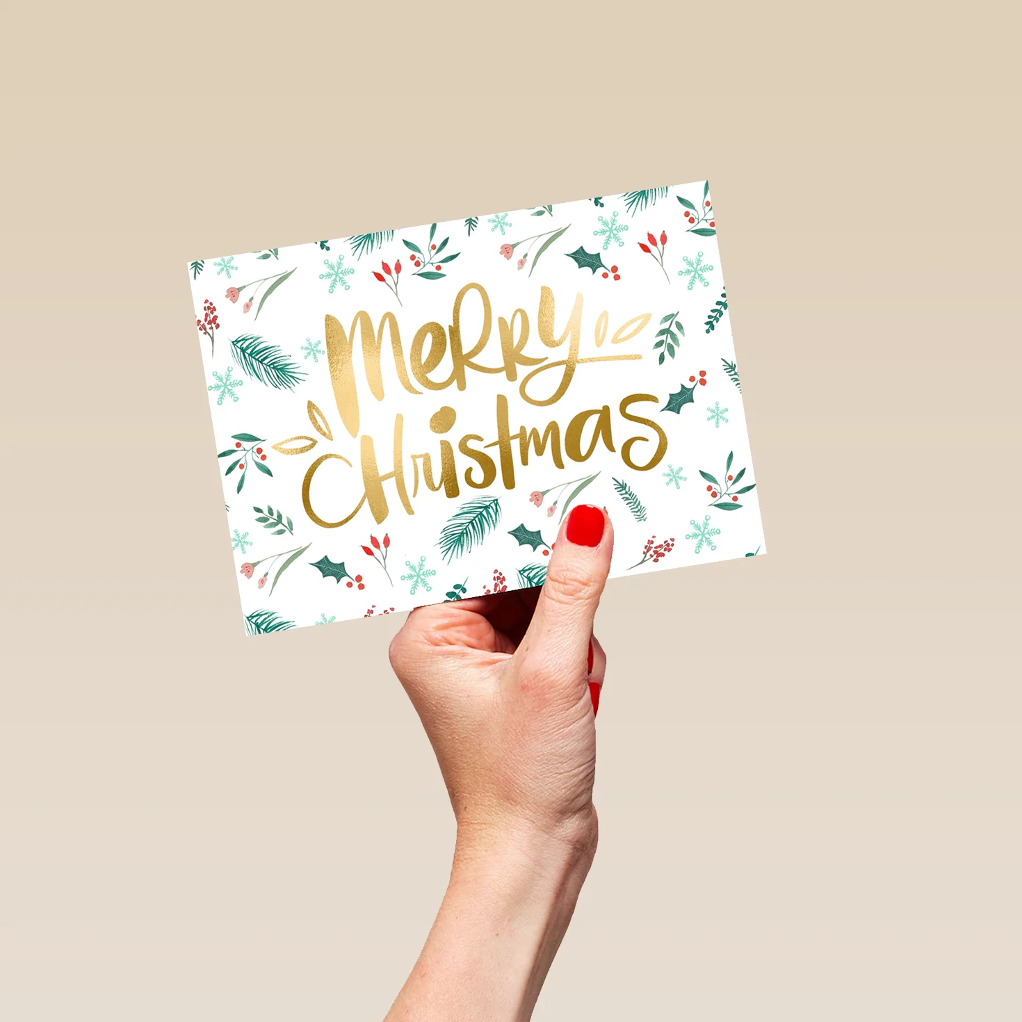 Personalised Merry Winter Festive Christmas Card - Image 5