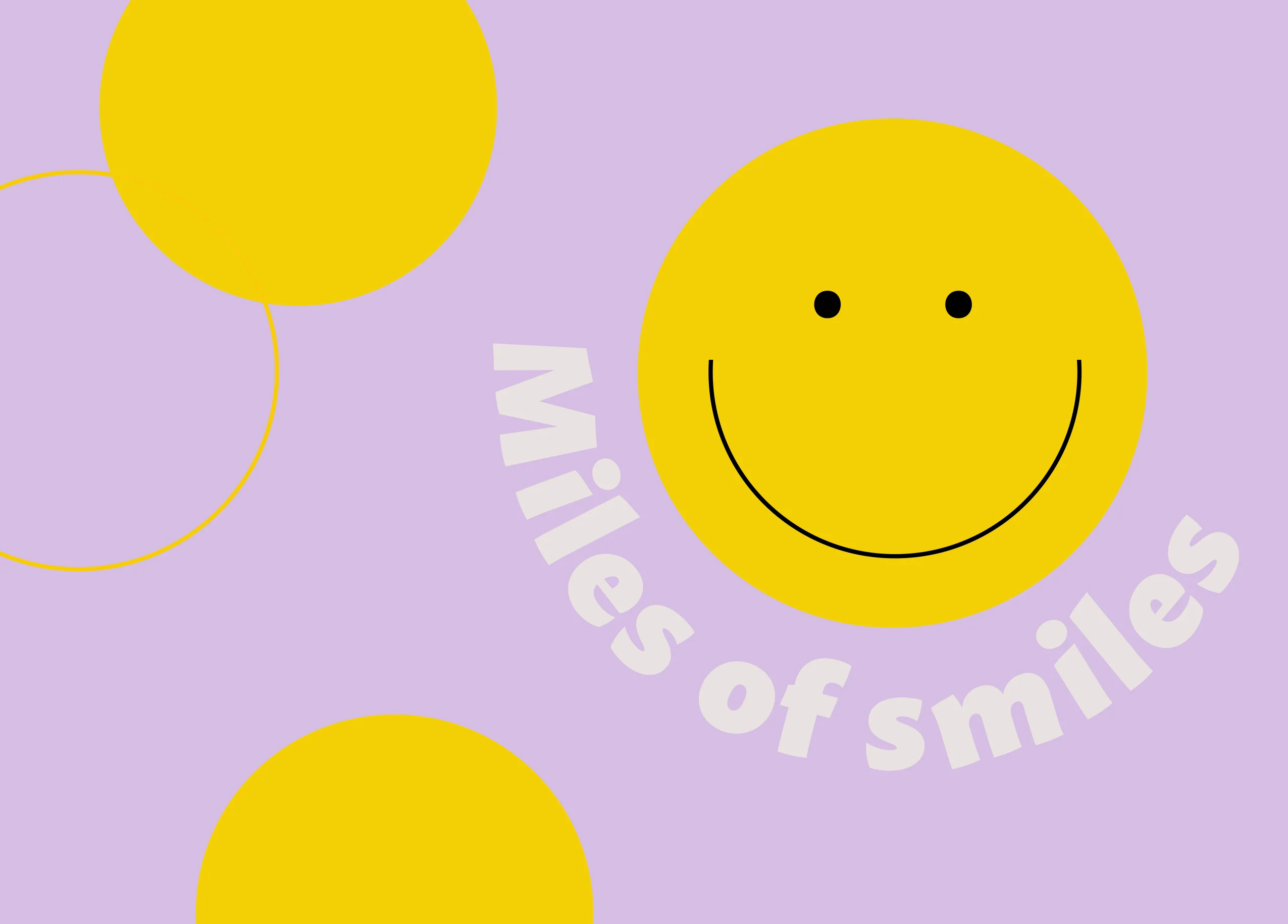 Personalised 'Miles of Smiles' Yellow Smiley Birthday Card