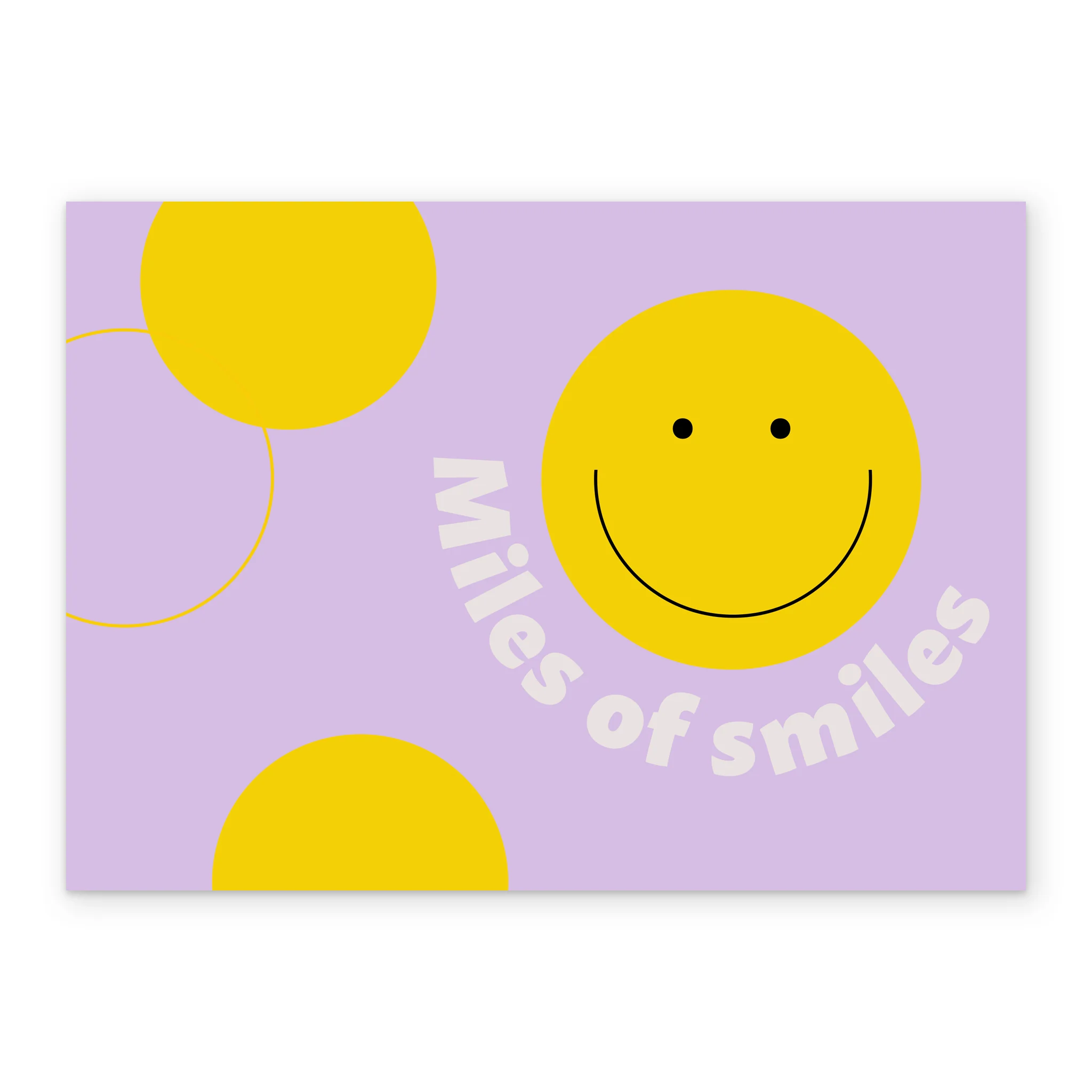 Personalised 'Miles of Smiles' Yellow Smiley Birthday Card - Image 2