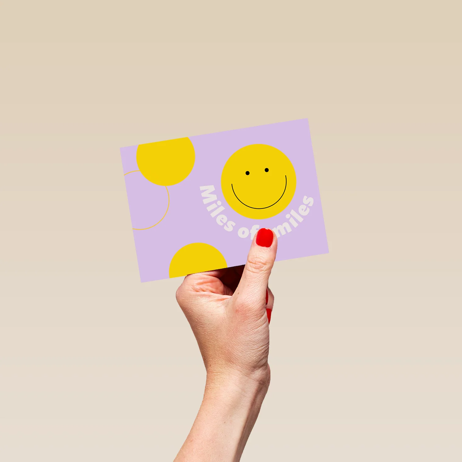 Personalised 'Miles of Smiles' Yellow Smiley Birthday Card - Image 4
