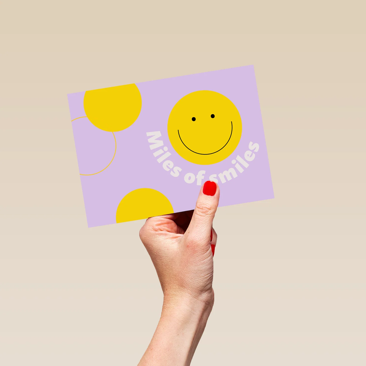 Personalised 'Miles of Smiles' Yellow Smiley Birthday Card - Image 5
