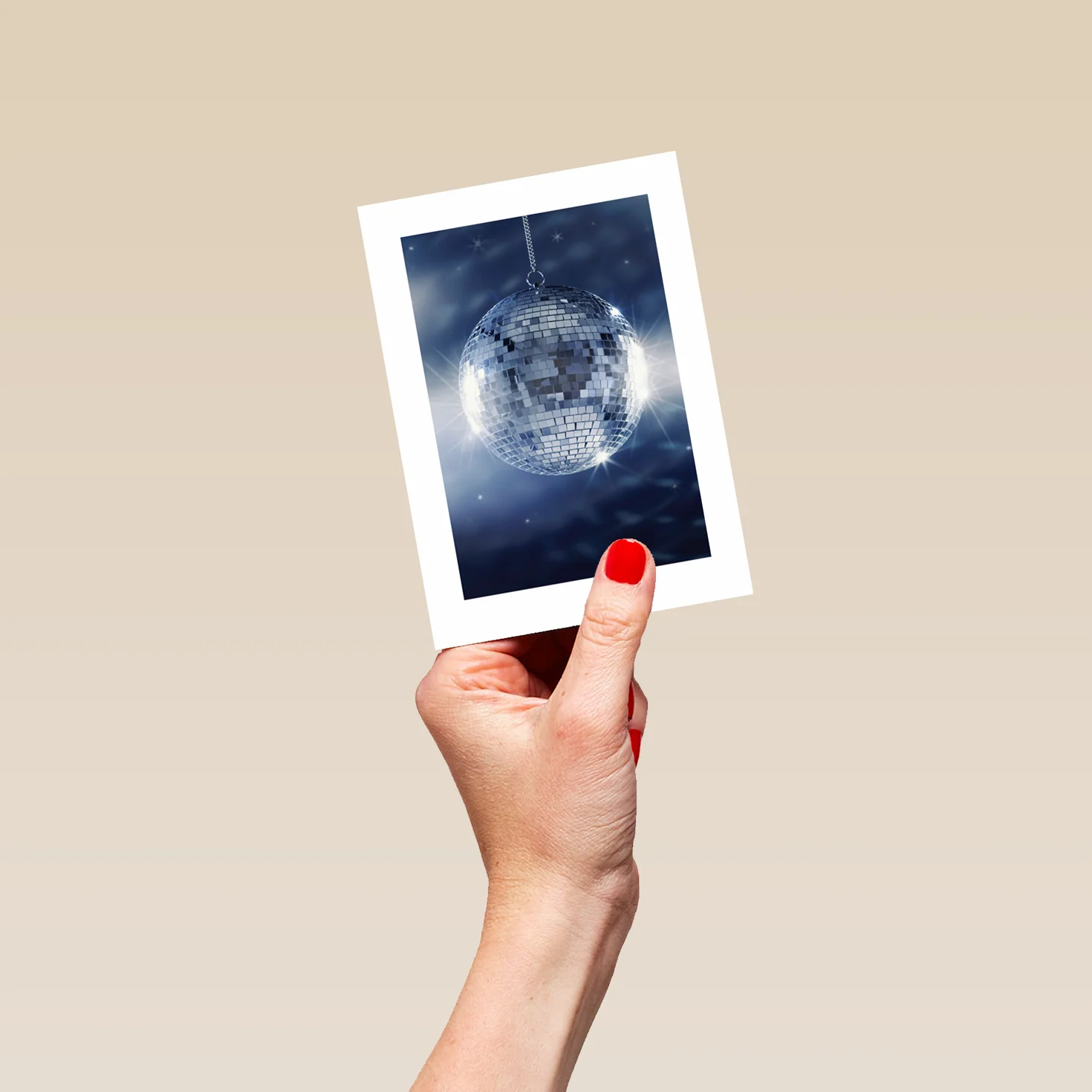 Personalised Mirrorball Blank Card - Image 4