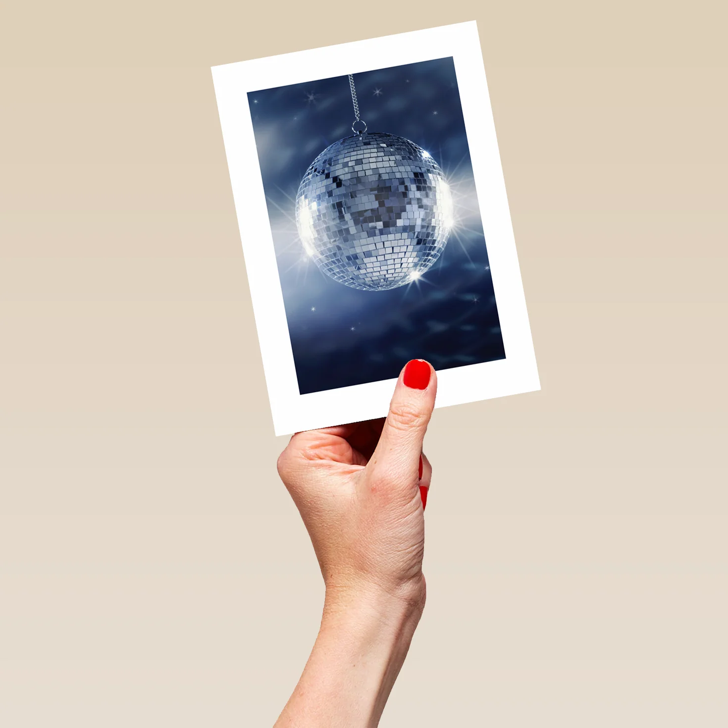 Personalised Mirrorball Blank Card - Image 5