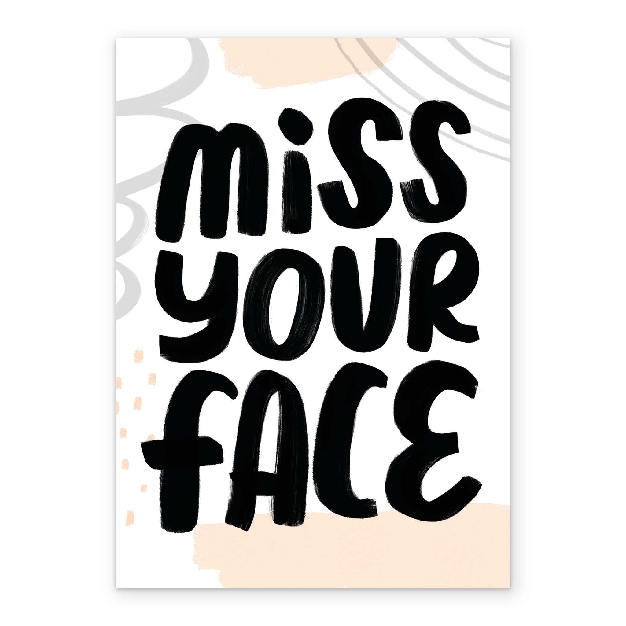 Personalised 'Miss Your Face' Miss You Card - Image 2