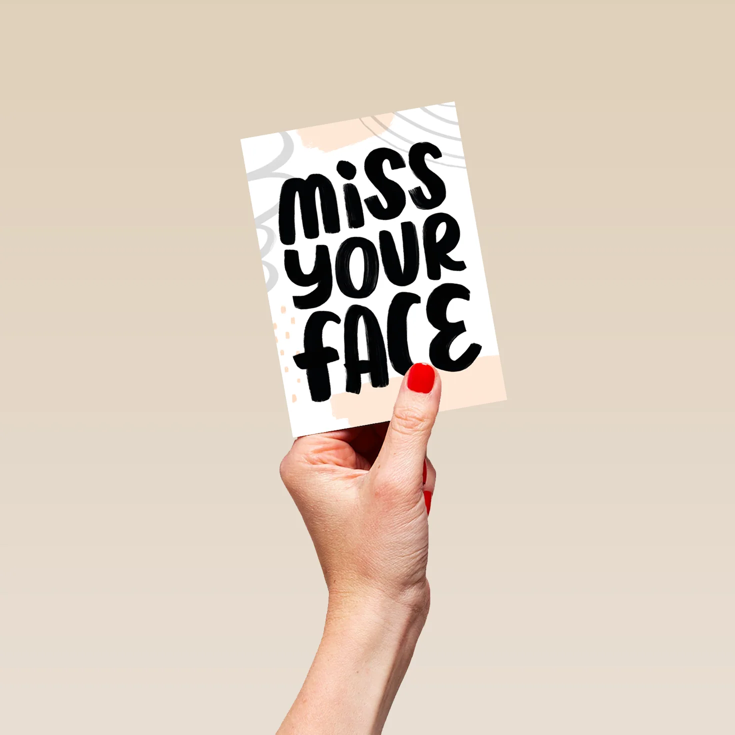 Personalised 'Miss Your Face' Miss You Card - Image 4