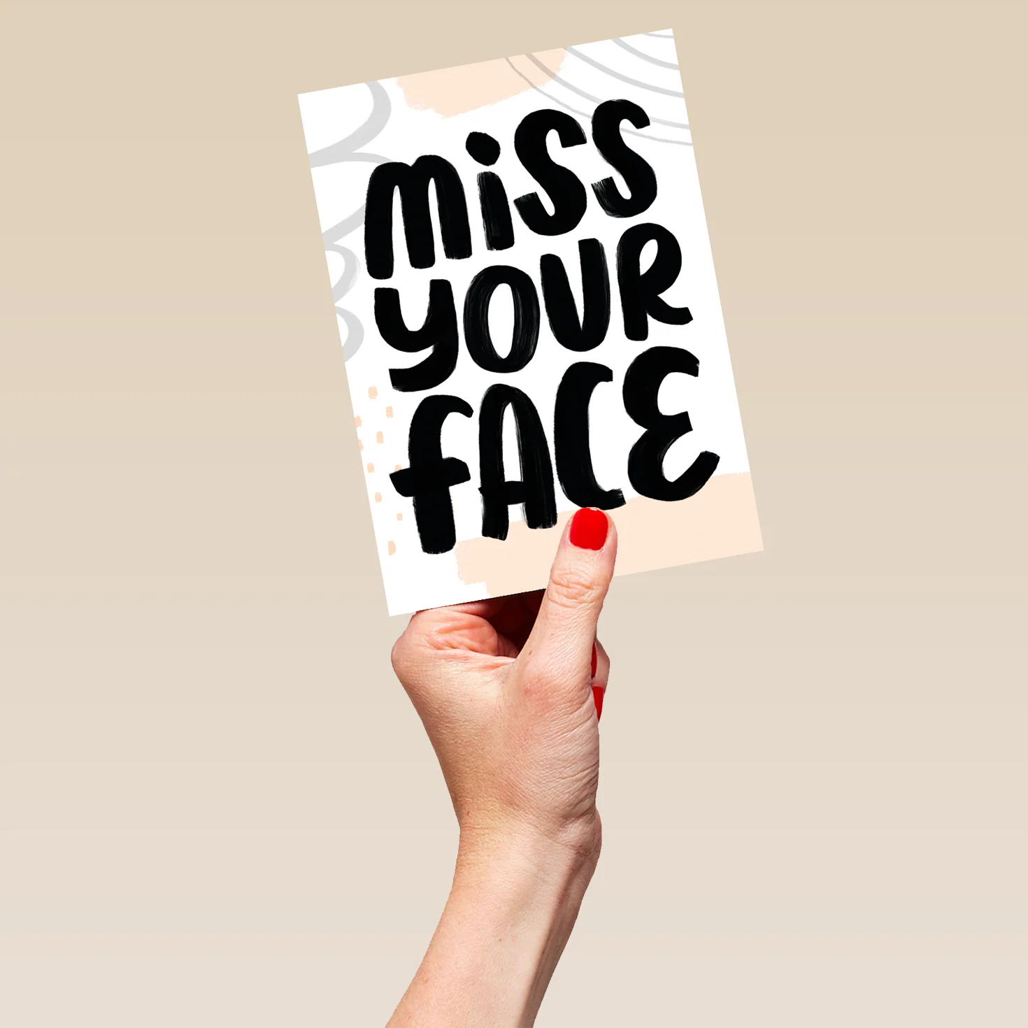 Personalised 'Miss Your Face' Miss You Card - Image 5
