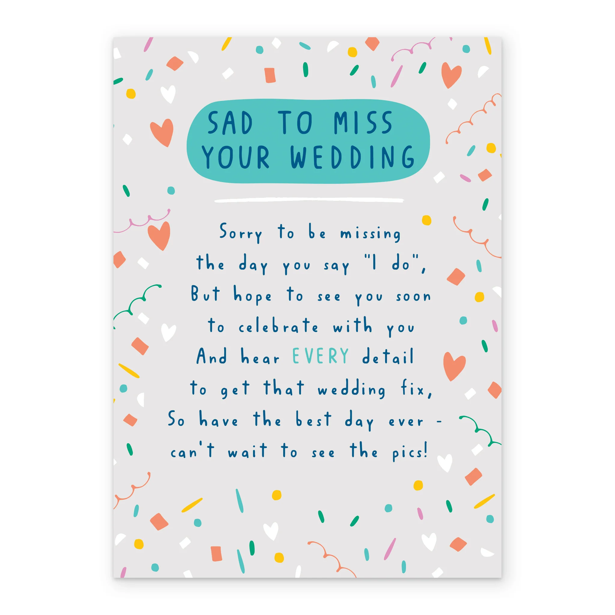 Personalised Missed Wedding Contemporary Card - Image 2