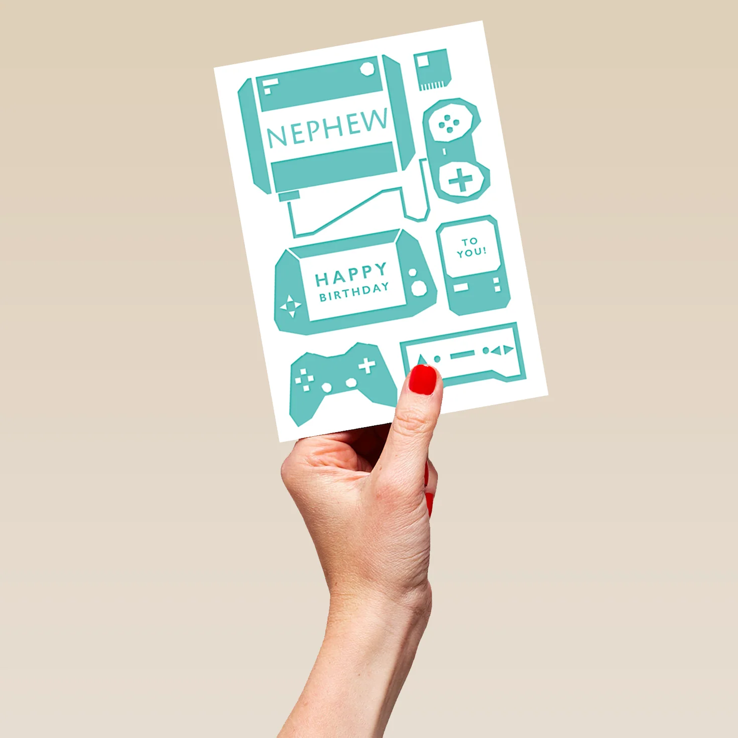 Personalised Modern Birthday Editable Games Console Card For Nephew - Image 5