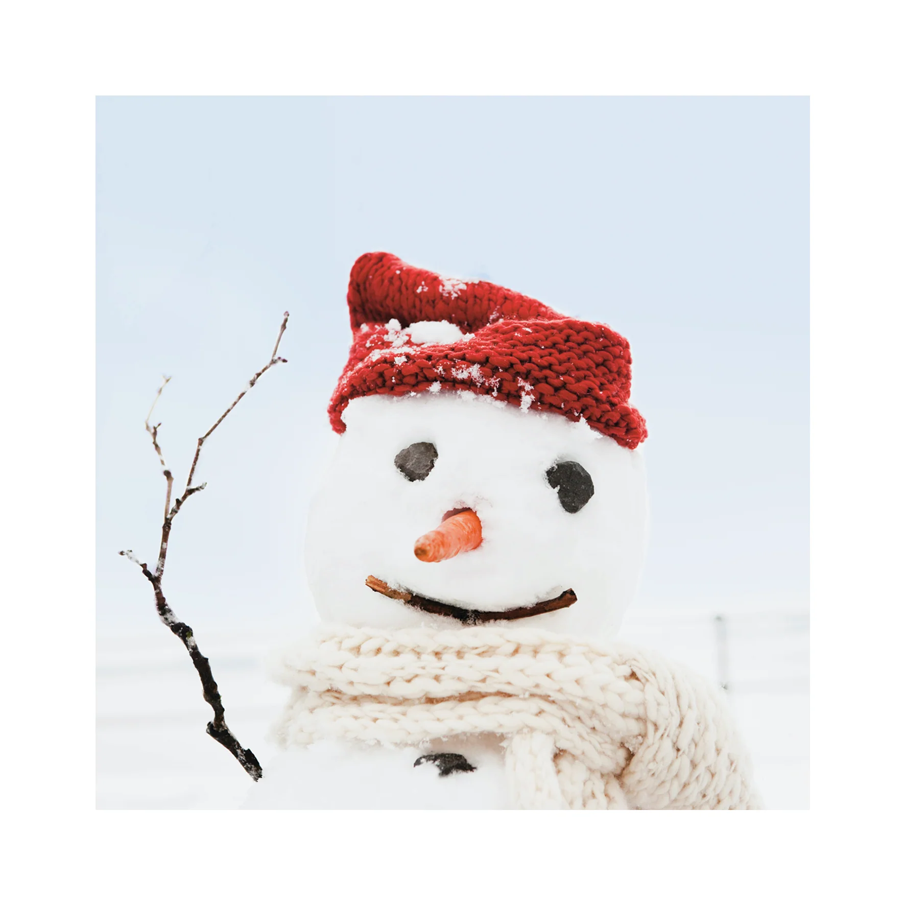 Personalised Modern Christmas Photographic Snowman Card
