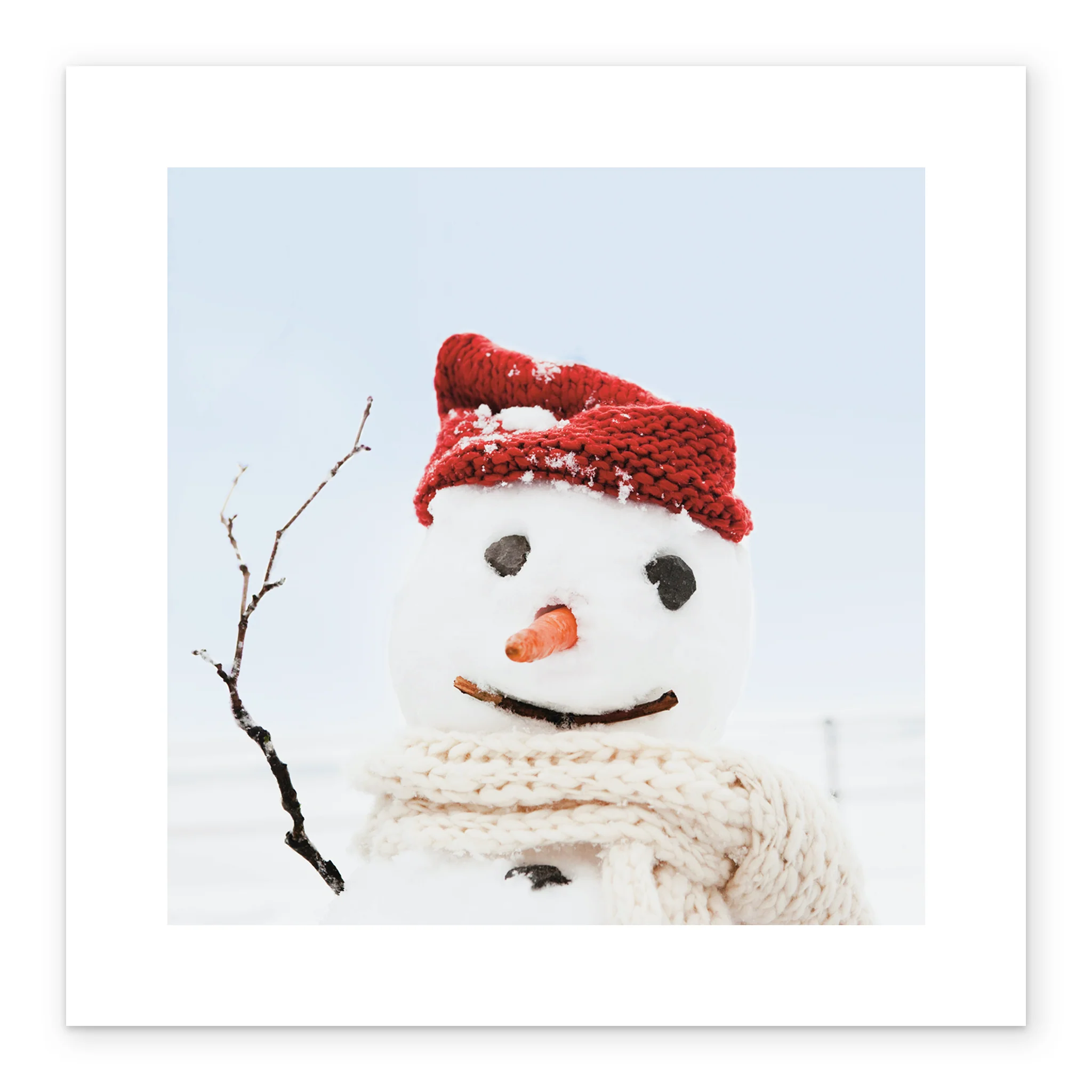 Personalised Modern Christmas Photographic Snowman Card - Image 2