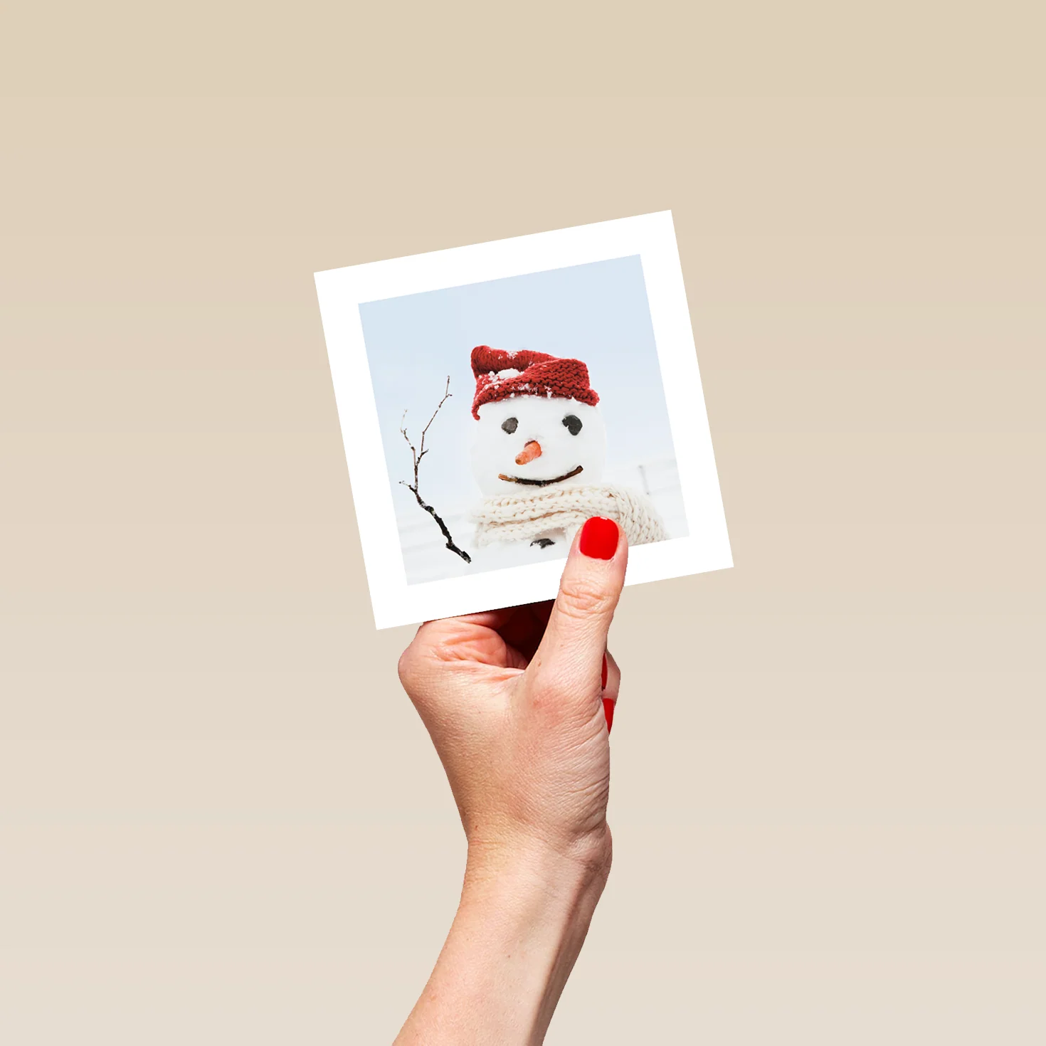 Personalised Modern Christmas Photographic Snowman Card - Image 4