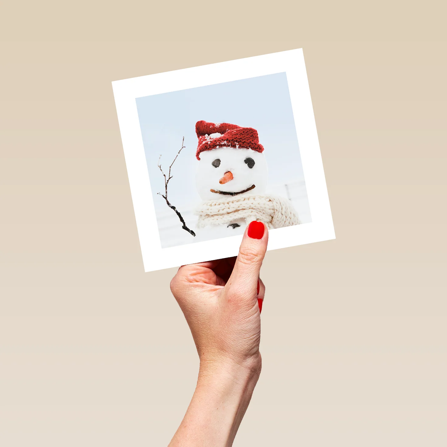 Personalised Modern Christmas Photographic Snowman Card - Image 5
