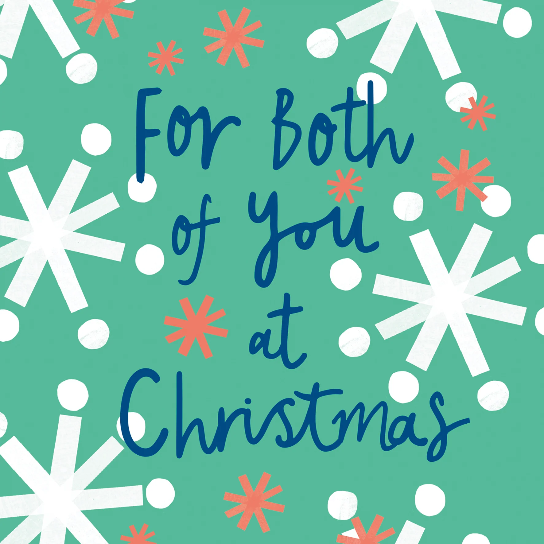 Personalised Modern Christmas Retro Sputnik Stars To Both Card