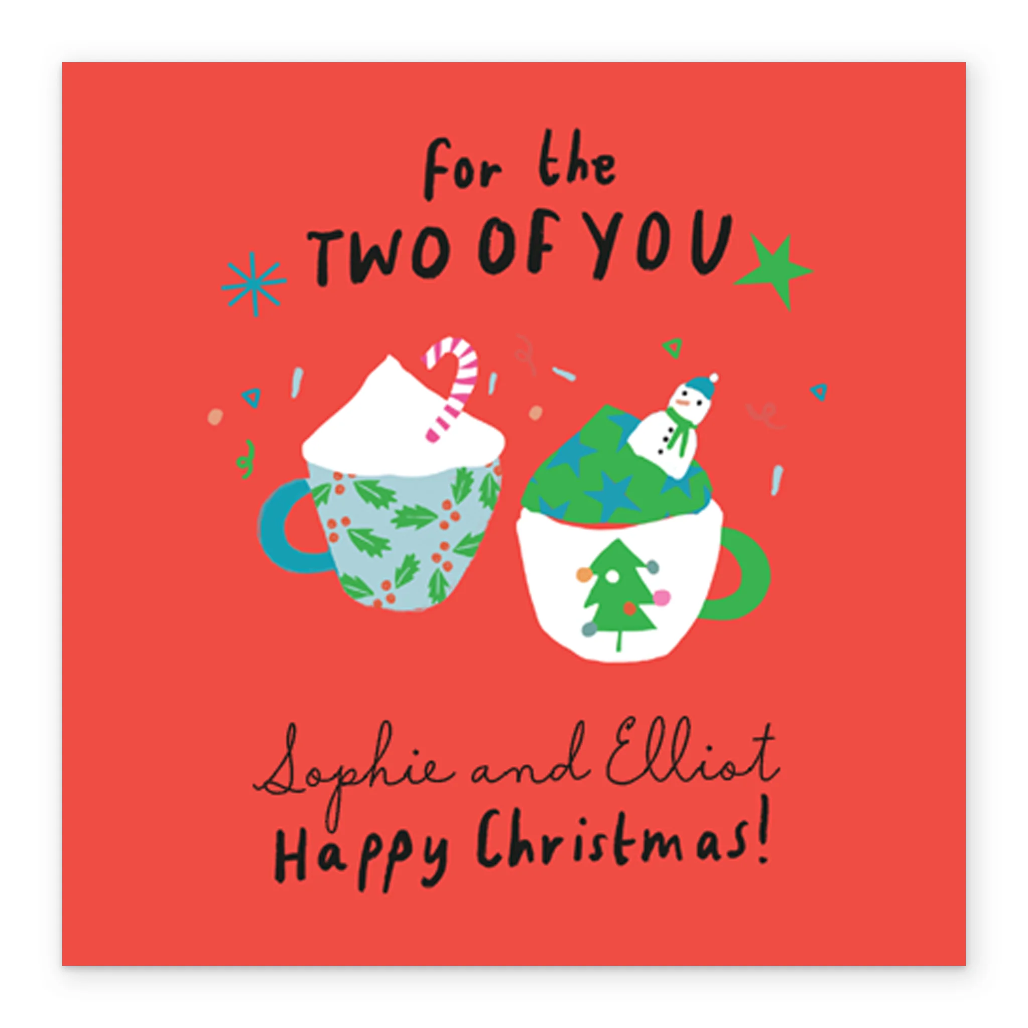 Personalised Modern Christmas To Both Hot Chocolate Card - Image 2