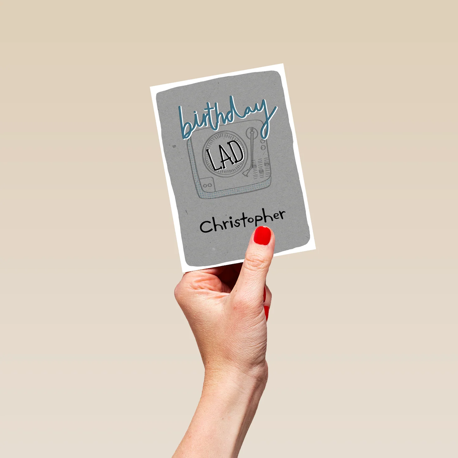 Personalised Modern For Him Birthday Editable Lad Card - Image 4