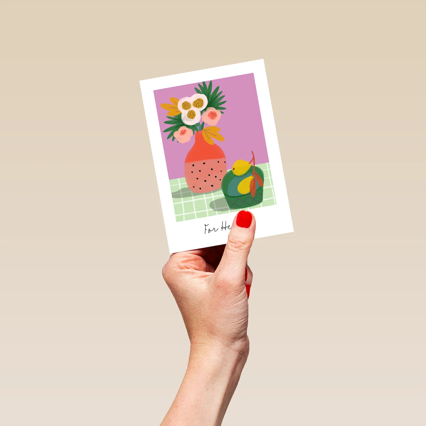 Personalised 'Modern Still Life' Illustrated Thinking of You Card - Image 4