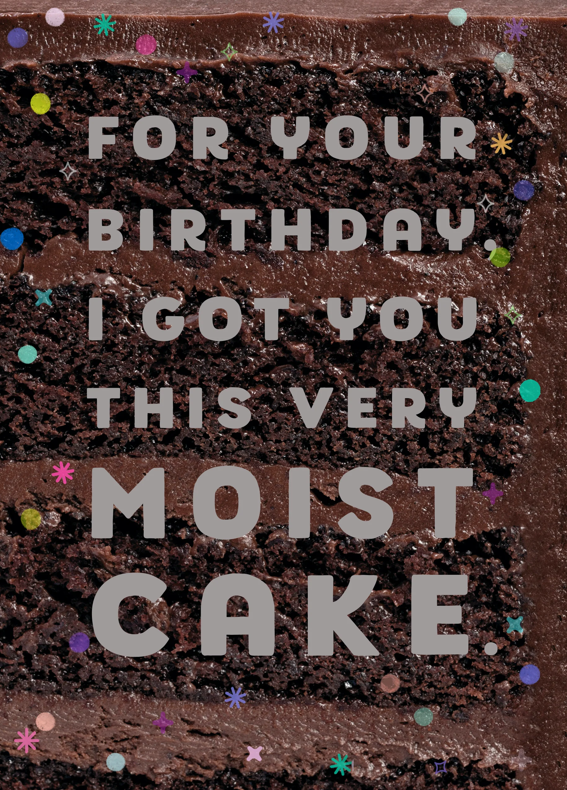 Personalised Moist Cake Birthday Card