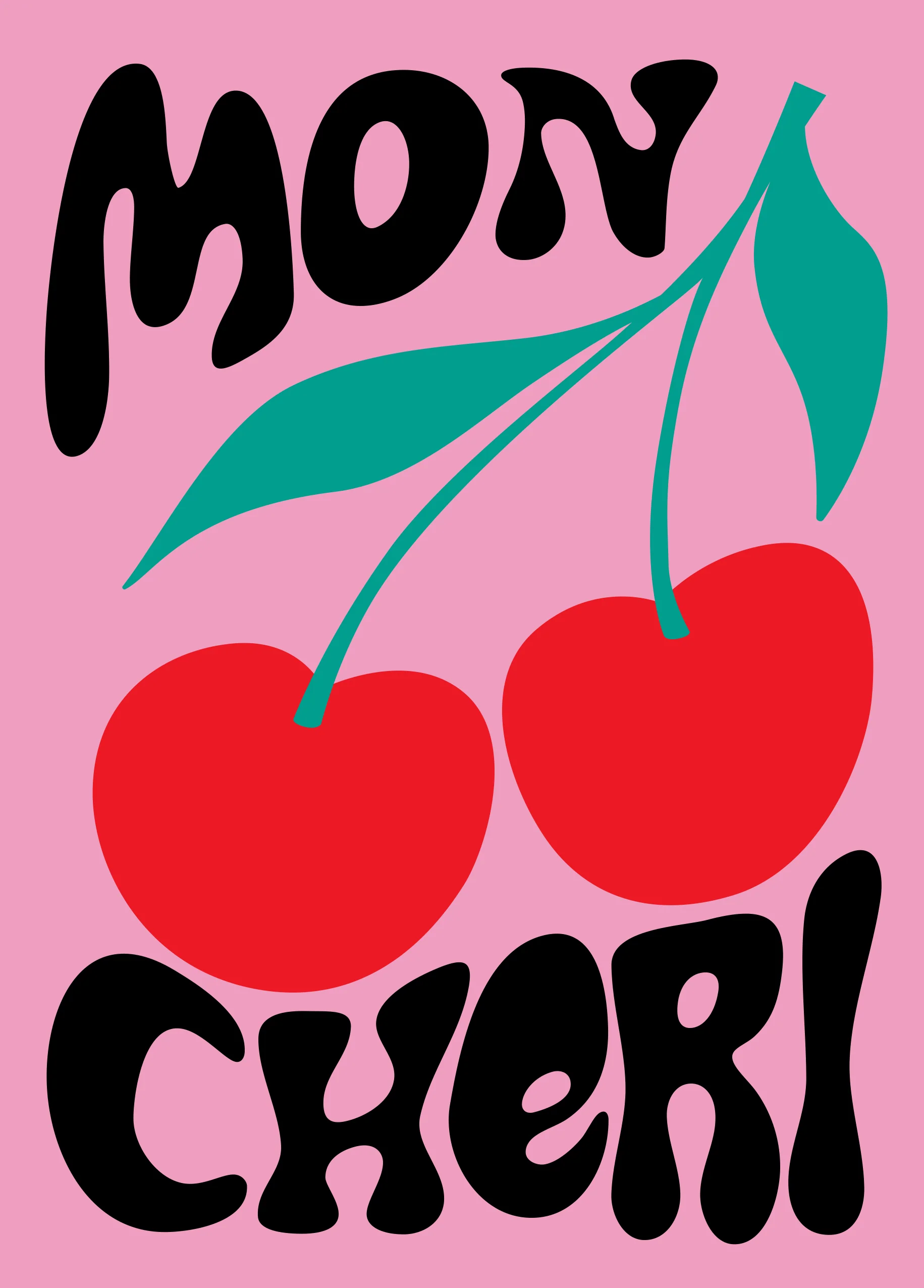 Personalised 'Mon Cheri' Cherries Anniversary Card